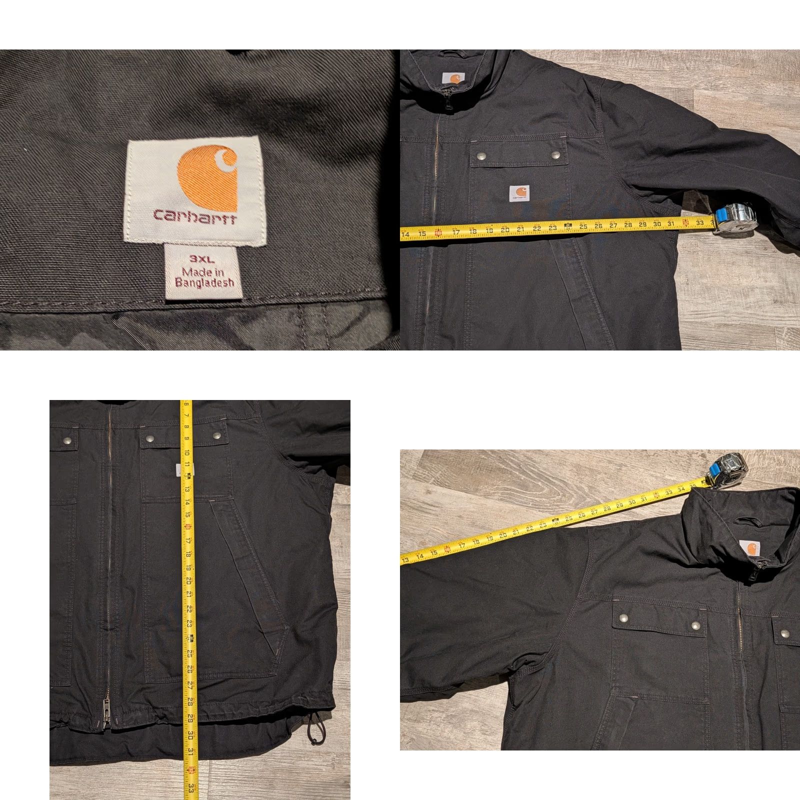 Carhartt VINTAGE Carhartt Jacket 3XL Black Quick Duck Jefferson Traditional Bomber Jacket Insulated Thinsulate Canvas Workwear Mens Size US XXL / EU 58 / 5 - 8 Thumbnail