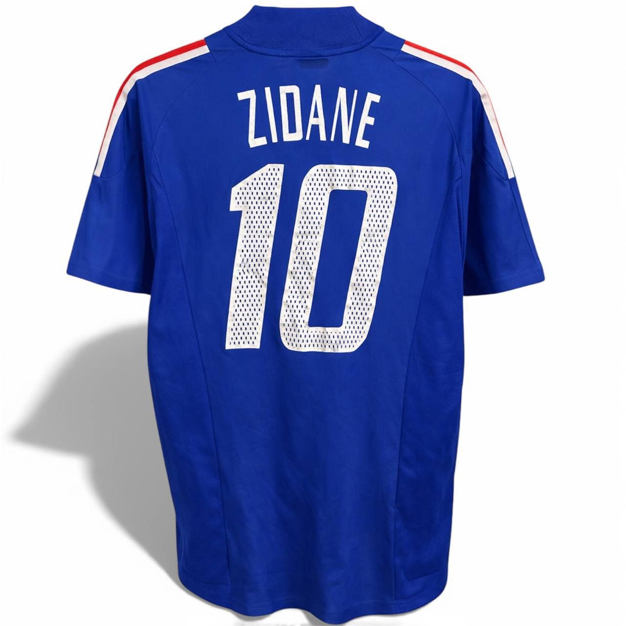 2002/04 FRANCE TEAM #10 ZIDANE HOLE SOCCER JERSEY SHIRT SZ M