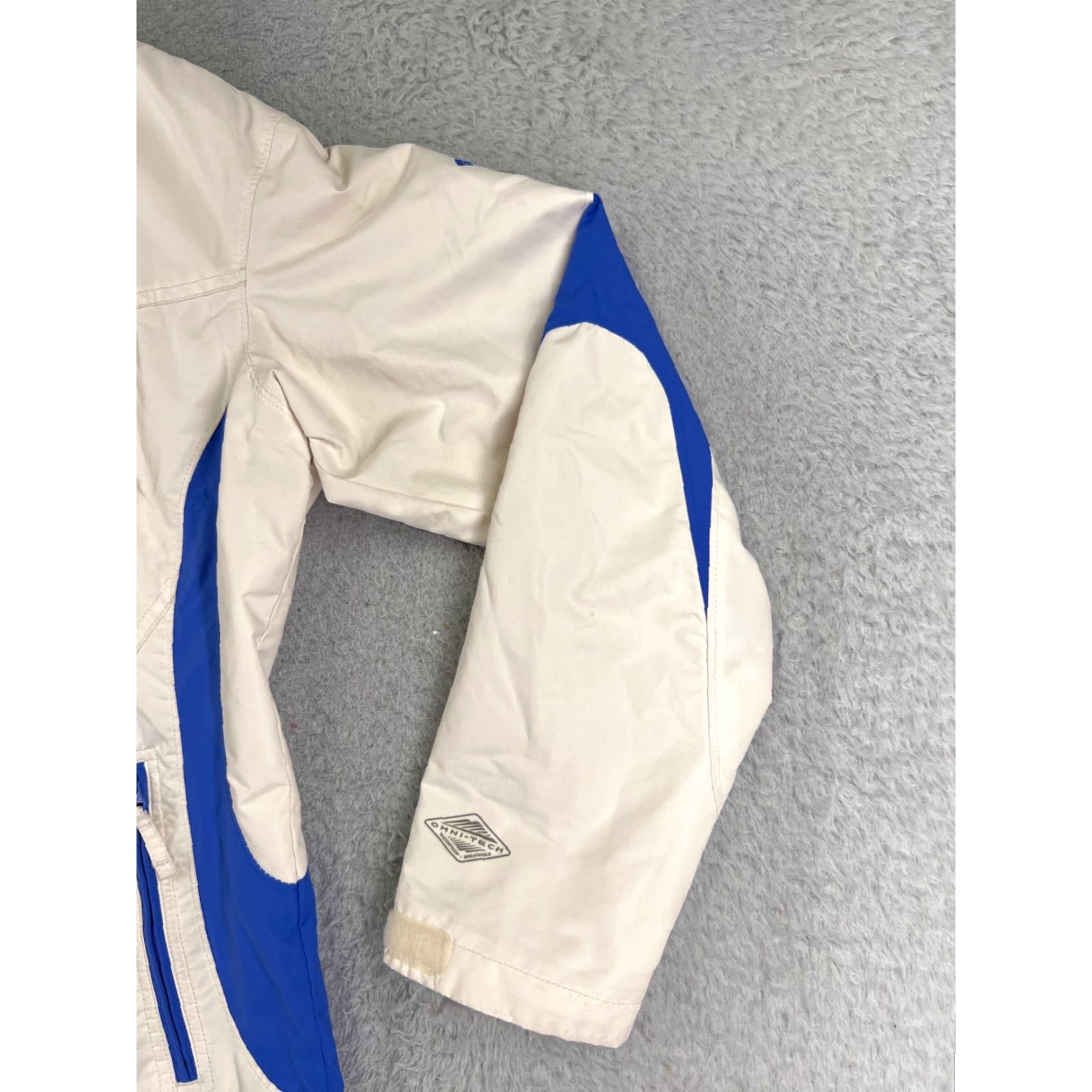 Vintage VINTAGE Columbia Jacket Women Small White Blue Omni-Tech Waterproof Breathable Size S / US 4 / IT 40 - 2 Thumbnail