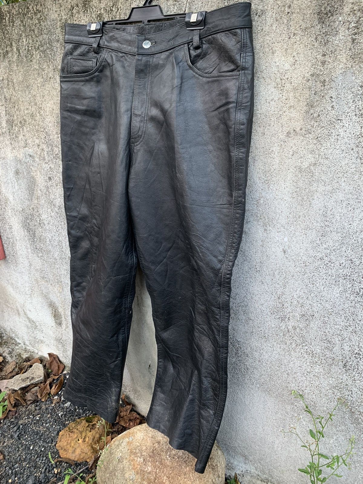 Japanese Brand Vintage Eezan Leather Pants Size US 38 / EU 54 - 2 Thumbnail