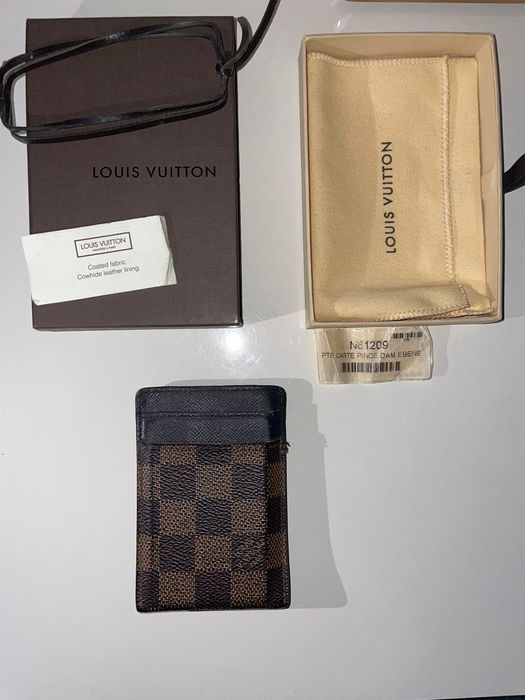 Louis Vuitton Louis Vuitton Ebene Card Holder With Money Clip