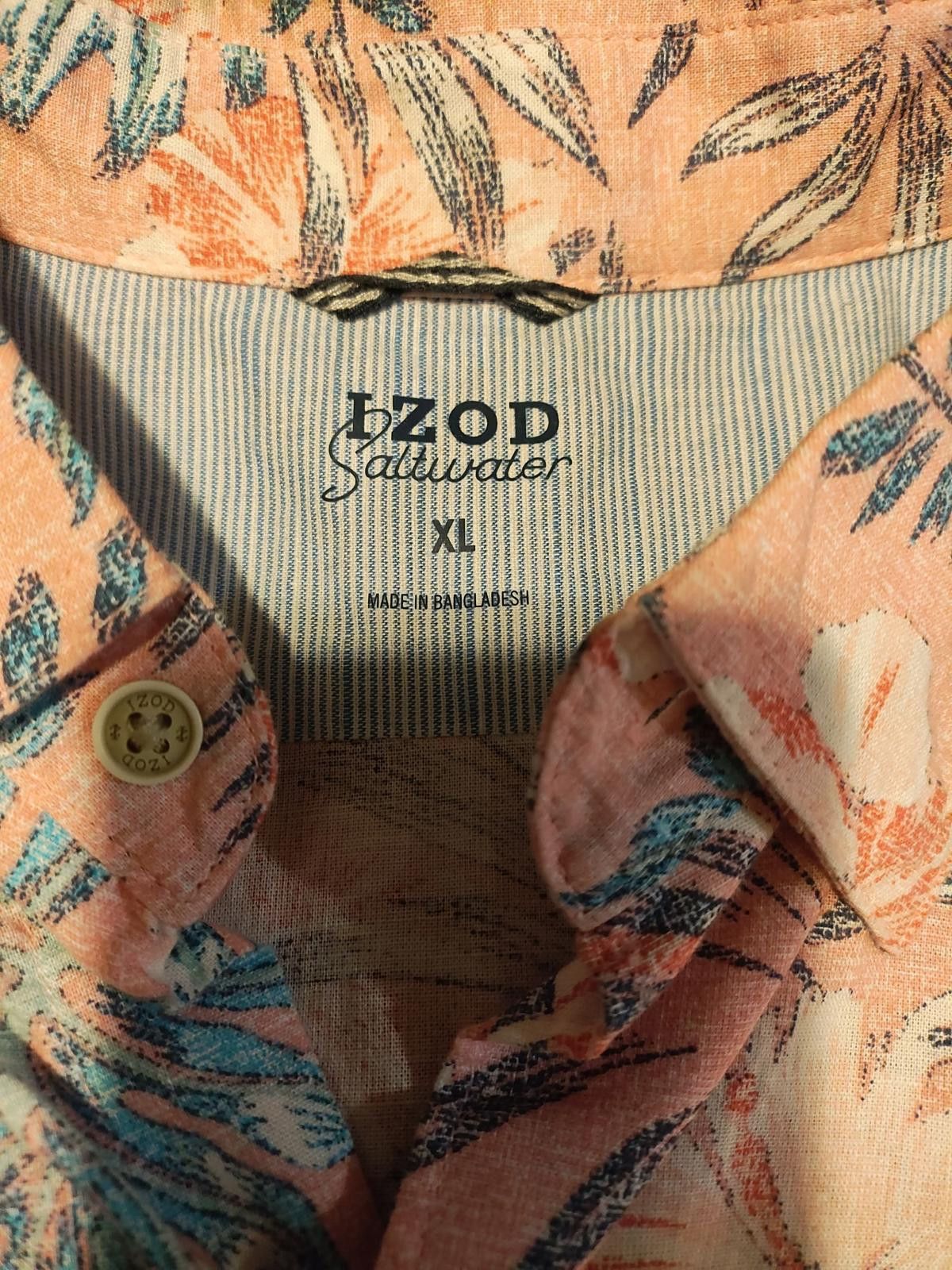 Izod IZOD Men's Casual Short Sleeve Tropical Print Shirt Size US XL / EU 56 / 4 - 7 Thumbnail
