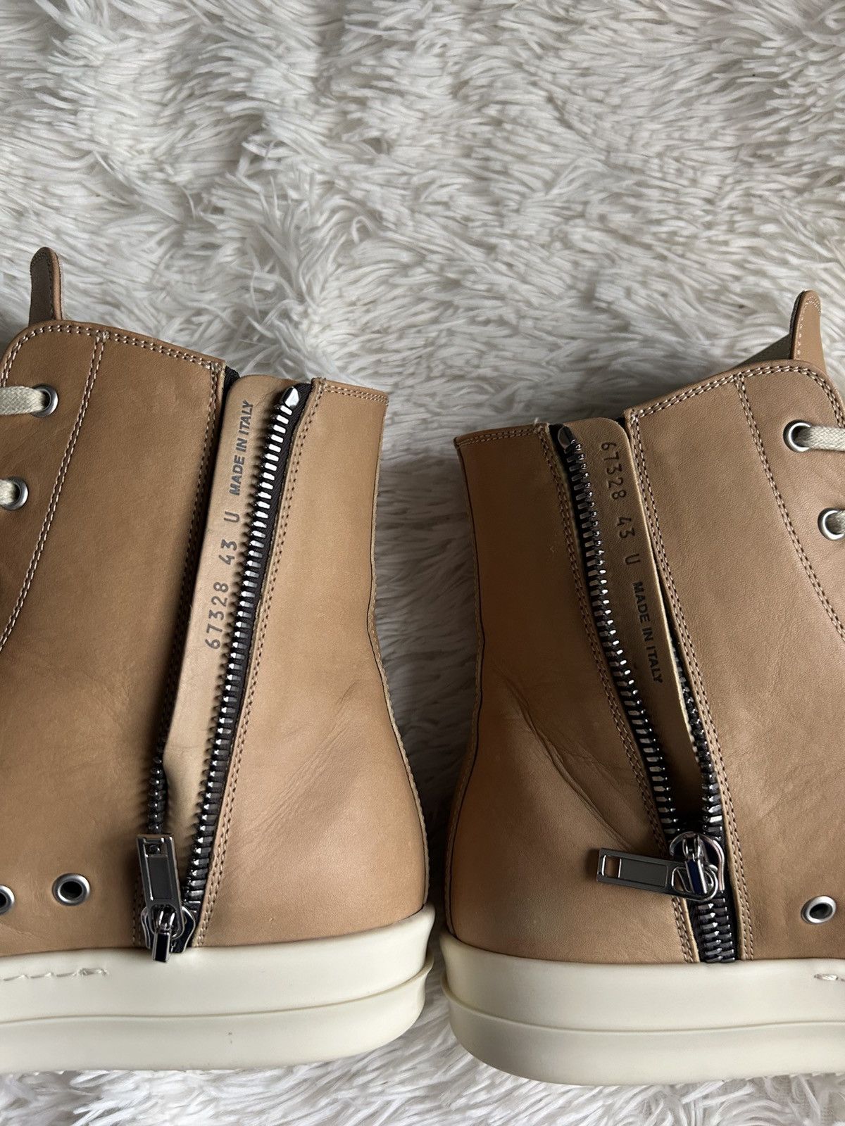 Rick Owens WORN ONCE Rick Owens Mainline Leather Ramones High Size 43 Size US 10 / EU 43 - 4 Thumbnail