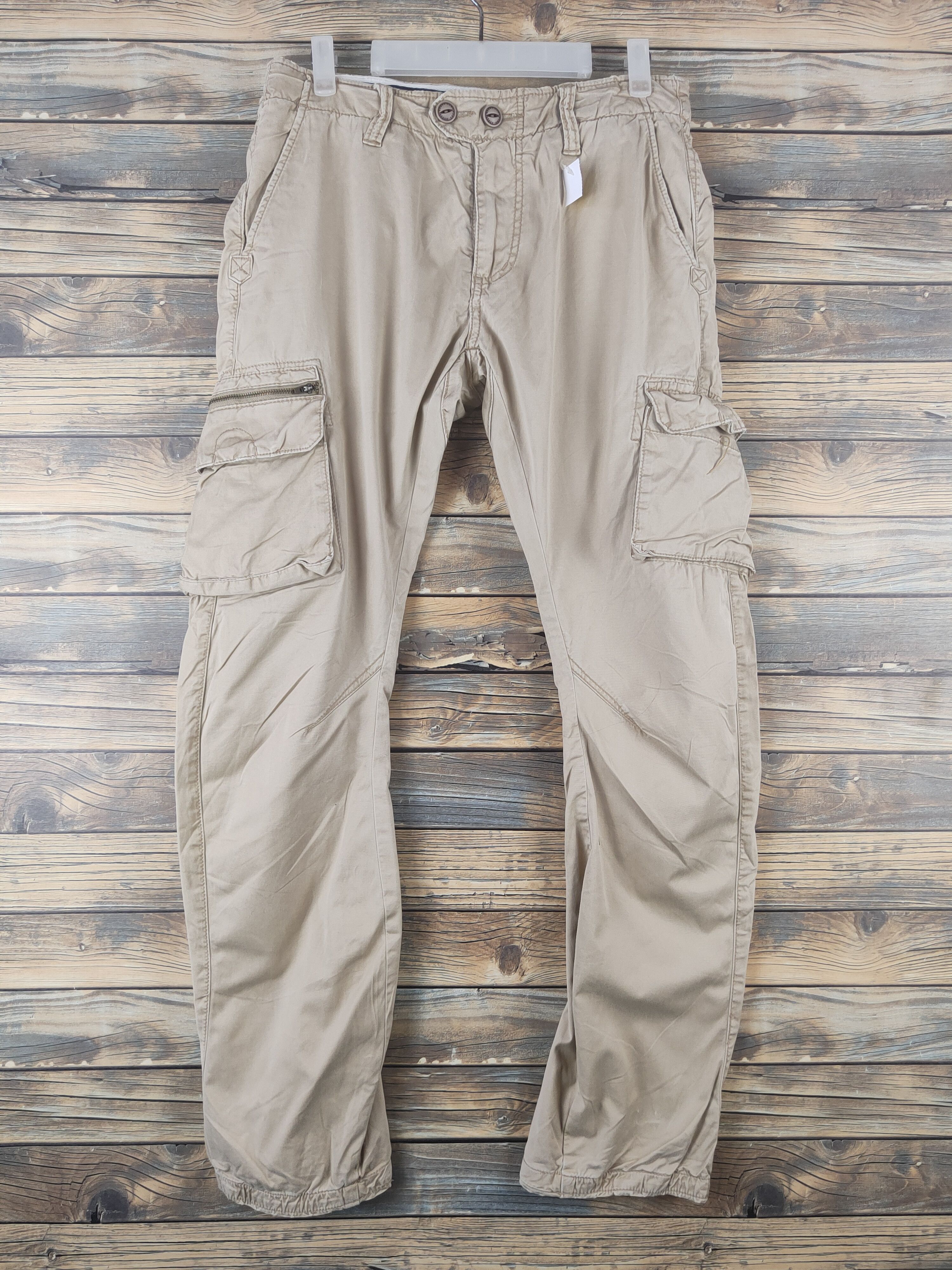Japanese Brand DL X'tyle Beige Multipocket Cargo Pants #1920 Size US 30 / EU 46 - 1 Thumbnail