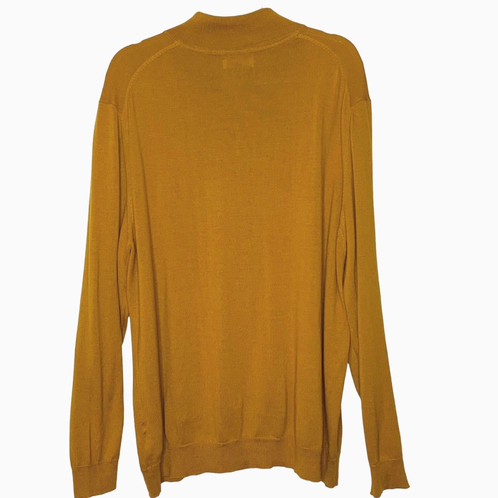 Club Room VINTAGE Club Room Sweater Pullover Mens Size XXL Merino Wool Blend Half Zip Long Sleeve Rust/Mustard Size US XXL / EU 58 / 5 - 3 Thumbnail