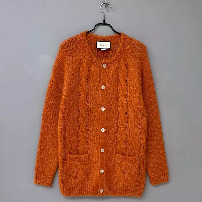 Gucci Gucci Behind the logo Mahai wool knitted cardigan coat 2506 Size S / US 4 / IT 40 - 1 Thumbnail