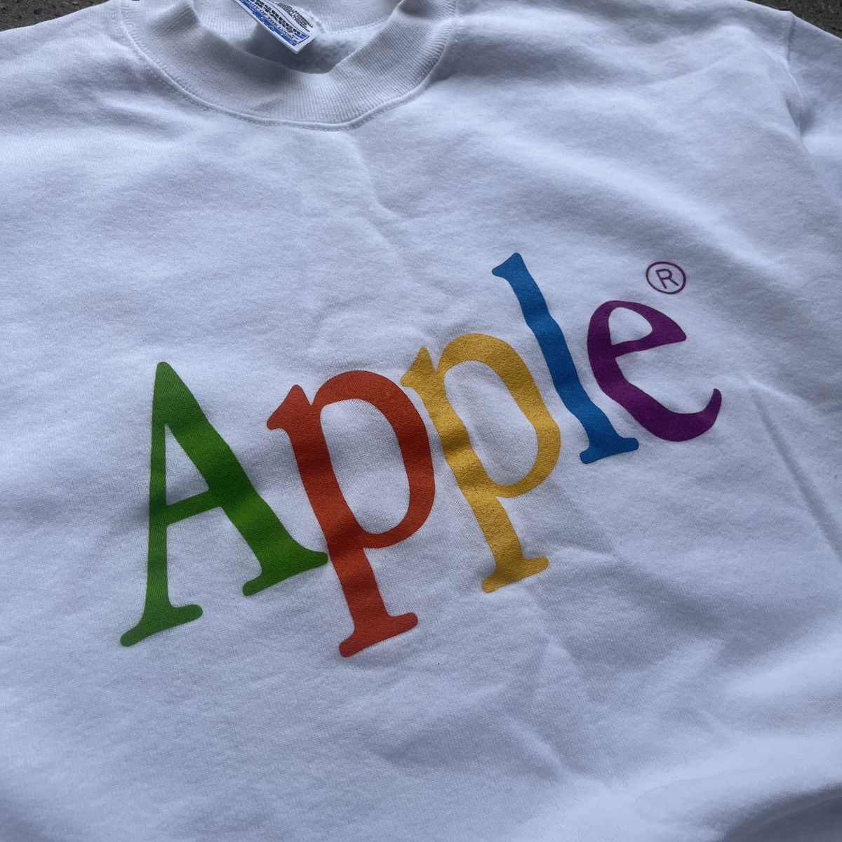 Apple × Vintage Apple Rainbow Vintage 90s Spellout Crewneck Sweatshirt Size US XL / EU 56 / 4 - 3 Thumbnail