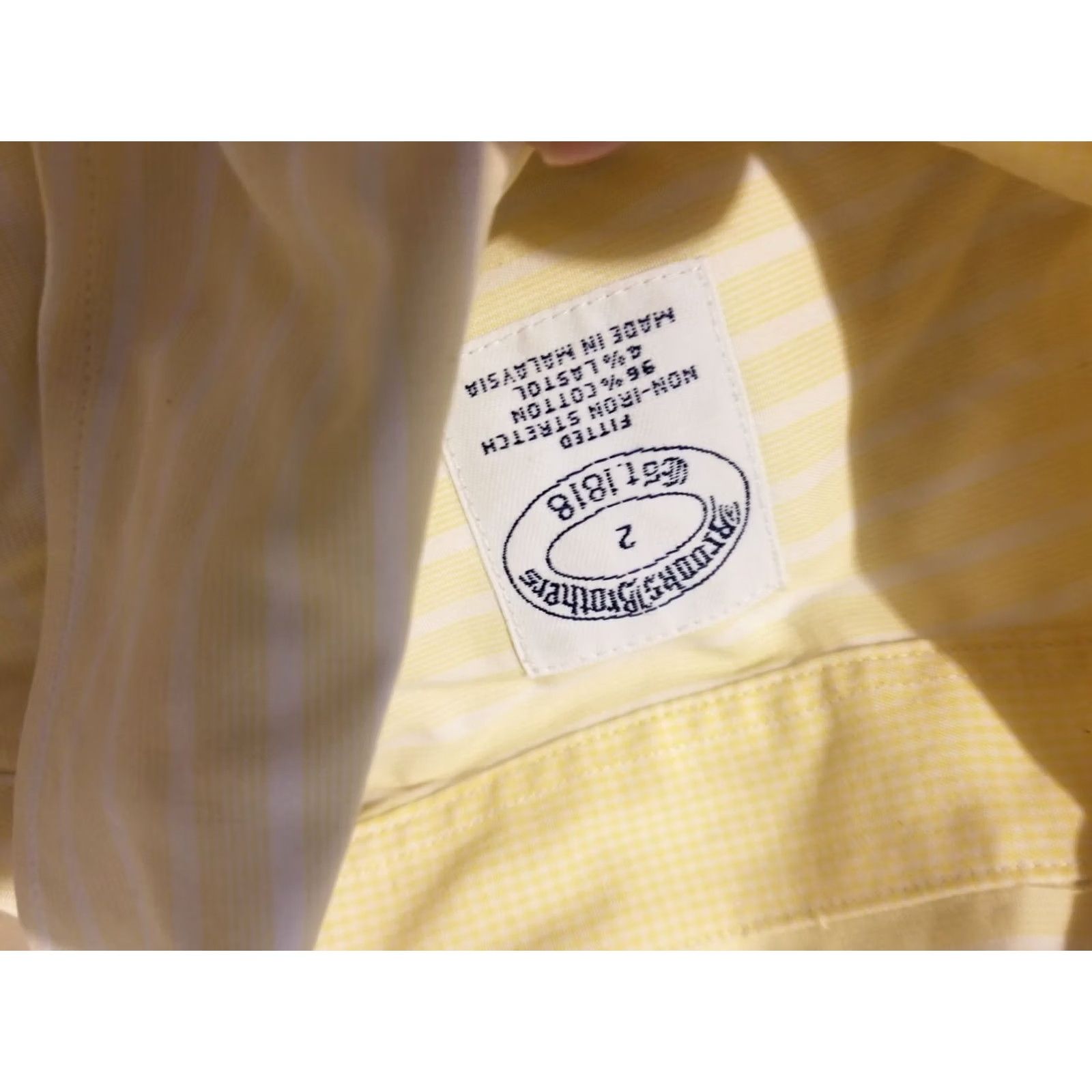 Brooks Brothers Brooks Brothers Womens Regular Yellow Cotton Blouse 2 Size Shirt Size XS / US 0-2 / IT 36-38 - 5 Thumbnail