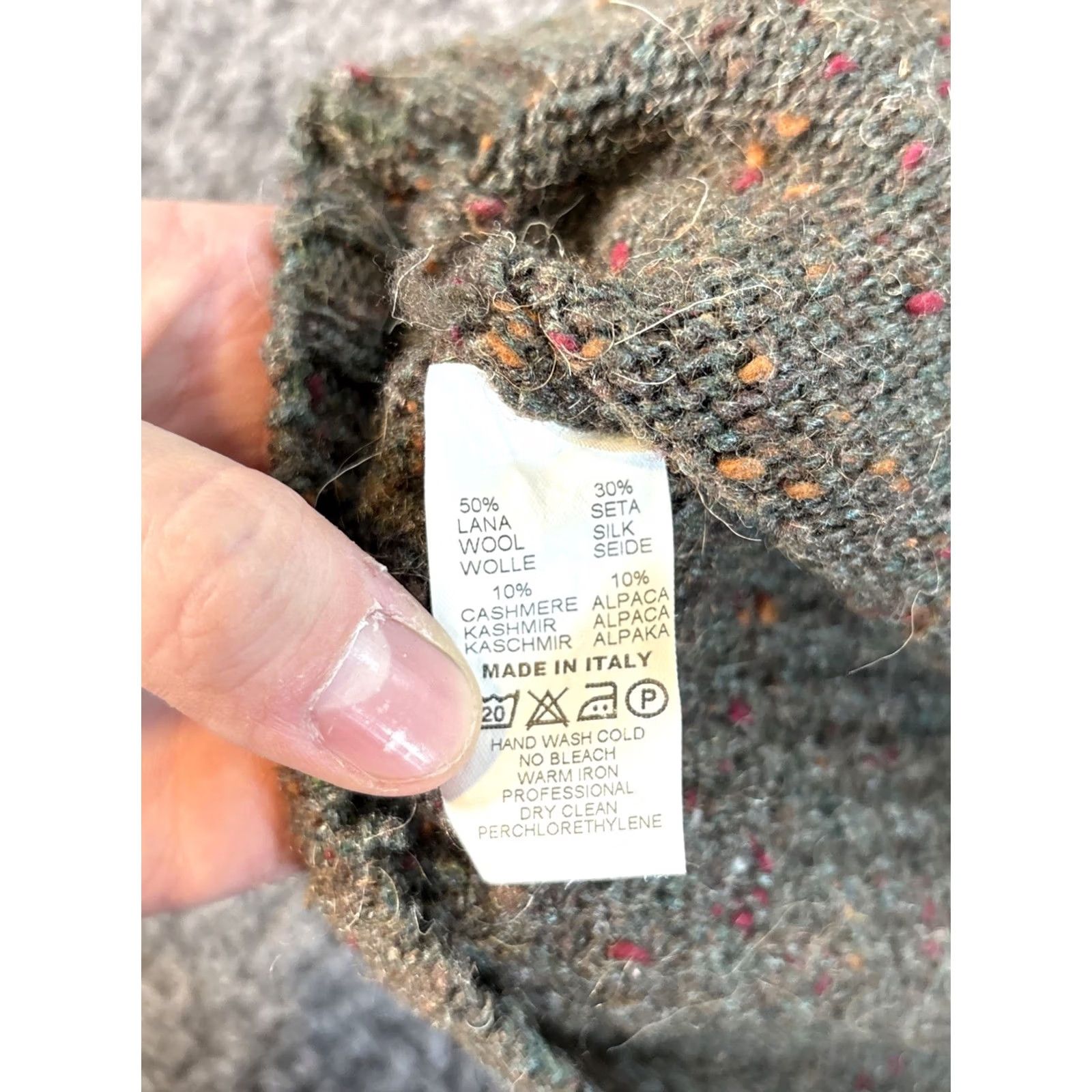 Gran Sasso Gran Sasso Sweater Men L Green Wool Knit Visions Mock Elbow Button Collared Classic Pullover Knitwear Size US L / EU 52-54 / 3 - 5 Thumbnail