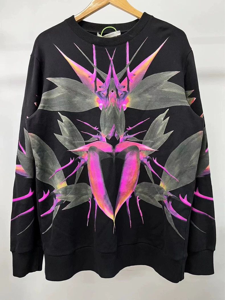 Givenchy Givenchy Black Paradise Bird Print Hoodie Size US L / EU 52-54 / 3 - 1 Thumbnail