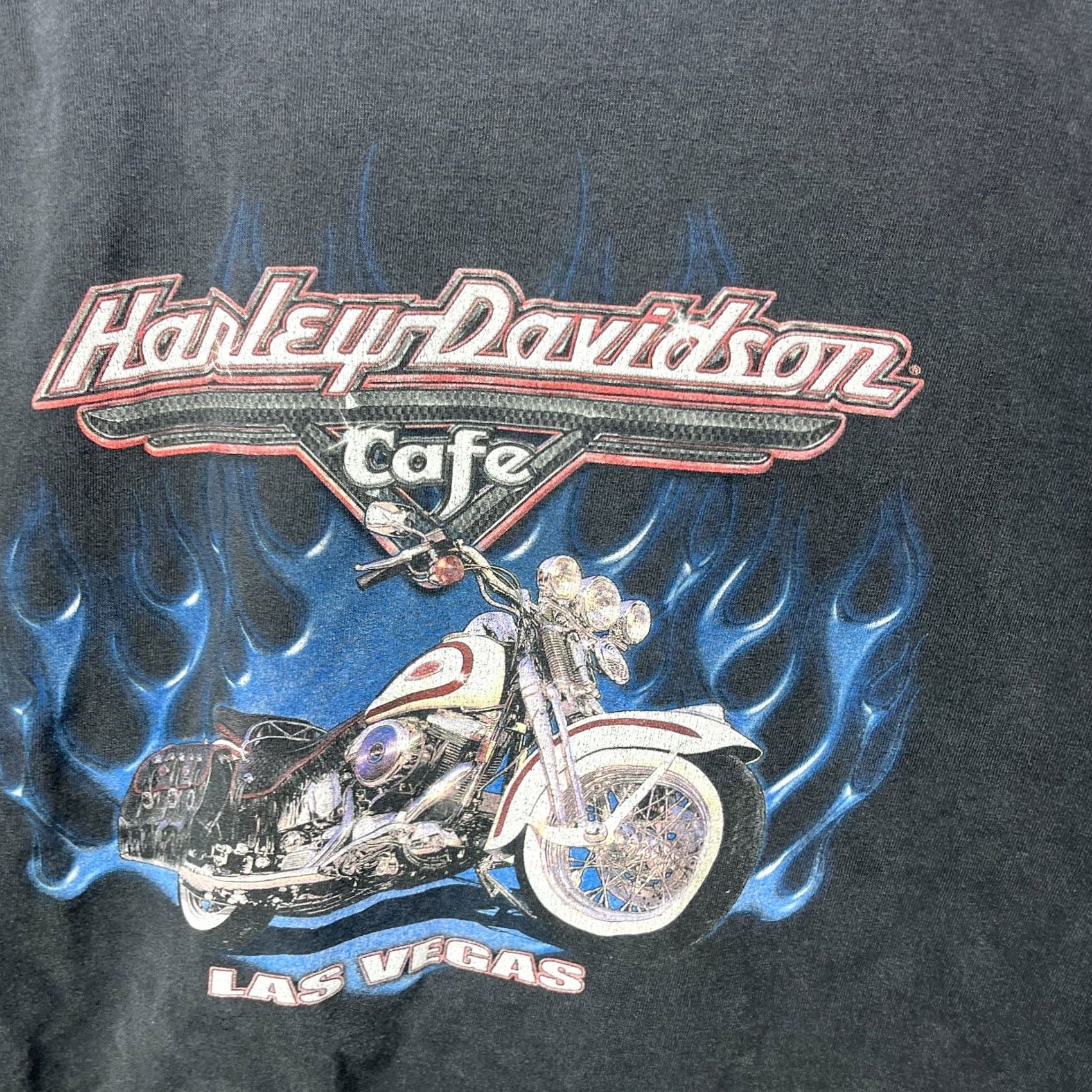 Harley Davidson VINTAGE Harley-Davidson T-Shirt XL Black 90s Graphic Print Skull Logo Mens Short Sleeve Damaged? Size US XL / EU 56 / 4 - 3 Thumbnail