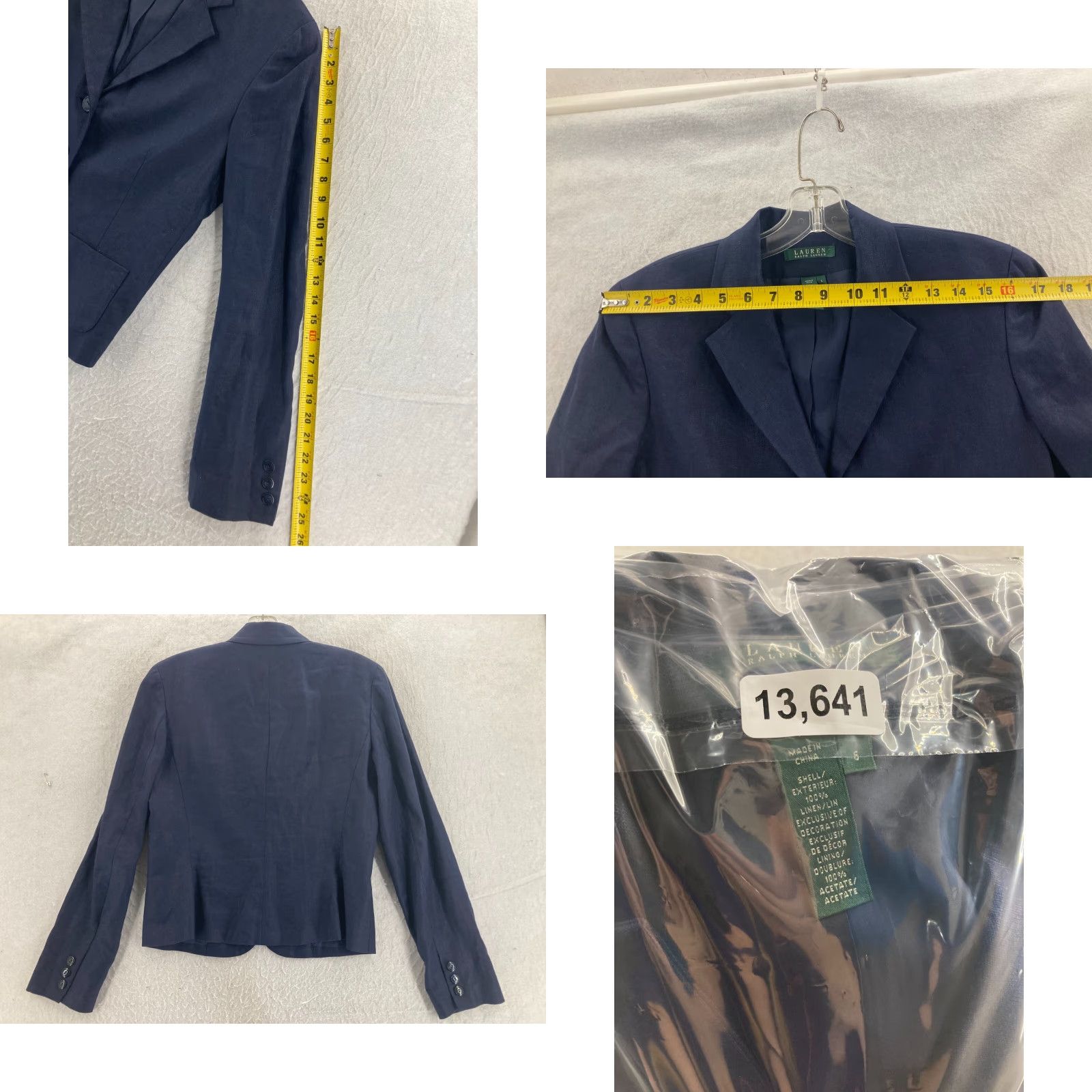 Ralph Lauren Lauren Ralph Lauren Jacket Womens 6 Blue Button Up Coat Shirt Jacket Blue Womens 6 Regular XS-XXL not included Size M / US 6-8 / IT 42-44 - 8 Thumbnail