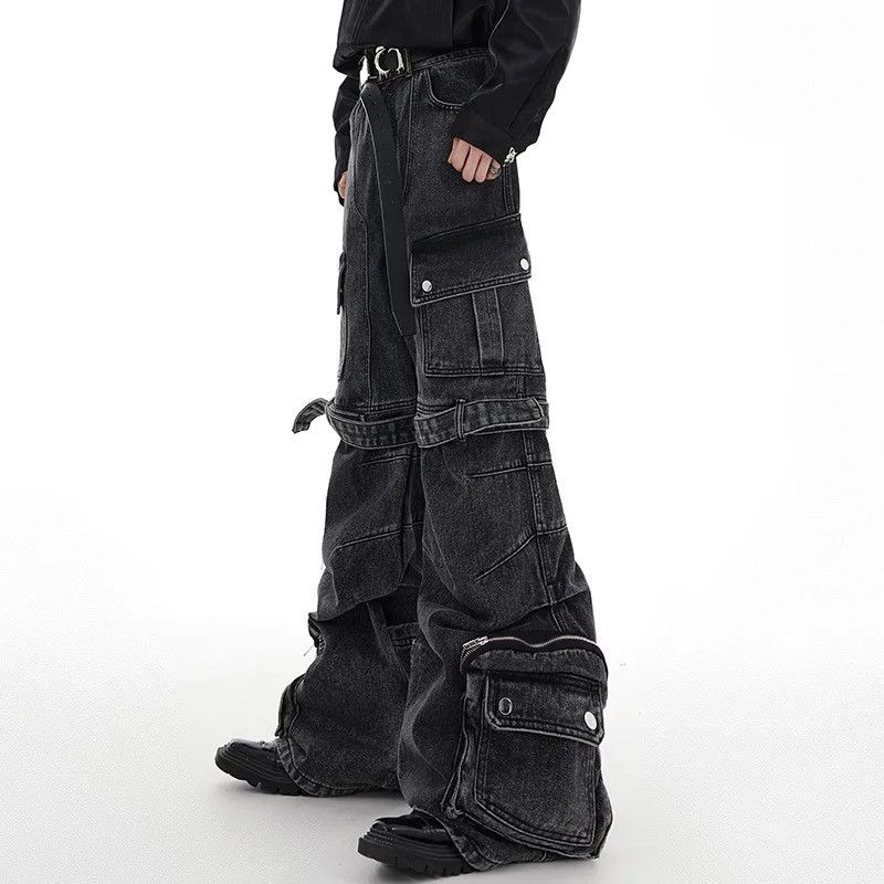 Jean × Vintage Multi-pocket Jeans Three-dimensional Jeans Size US 32 / EU 48 - 2 Thumbnail