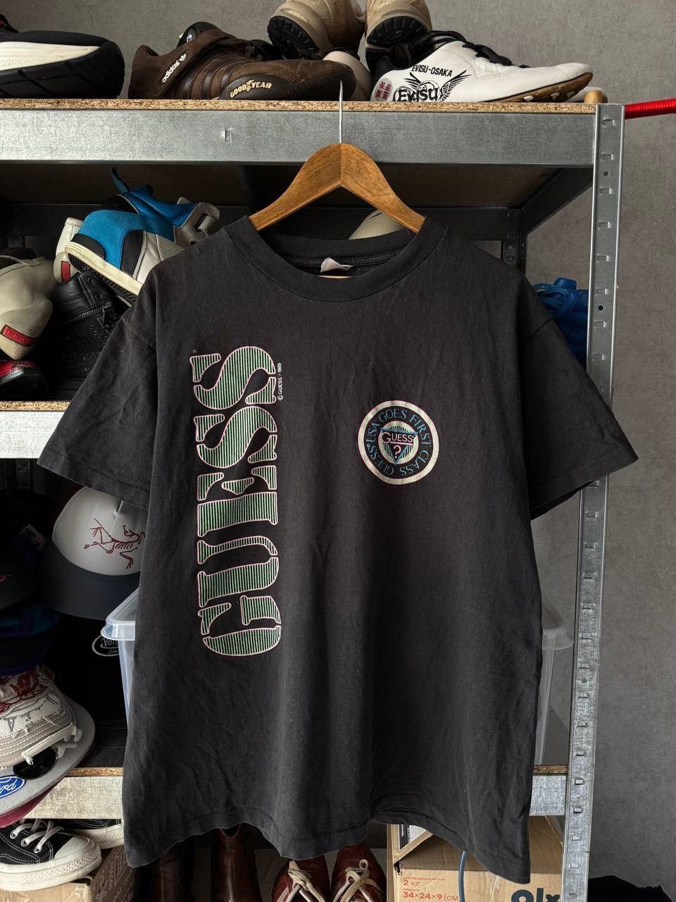Guess × Vintage Guess 1989 vintage rare distressed faded crashed tee Size US XL / EU 56 / 4 - 1 Thumbnail