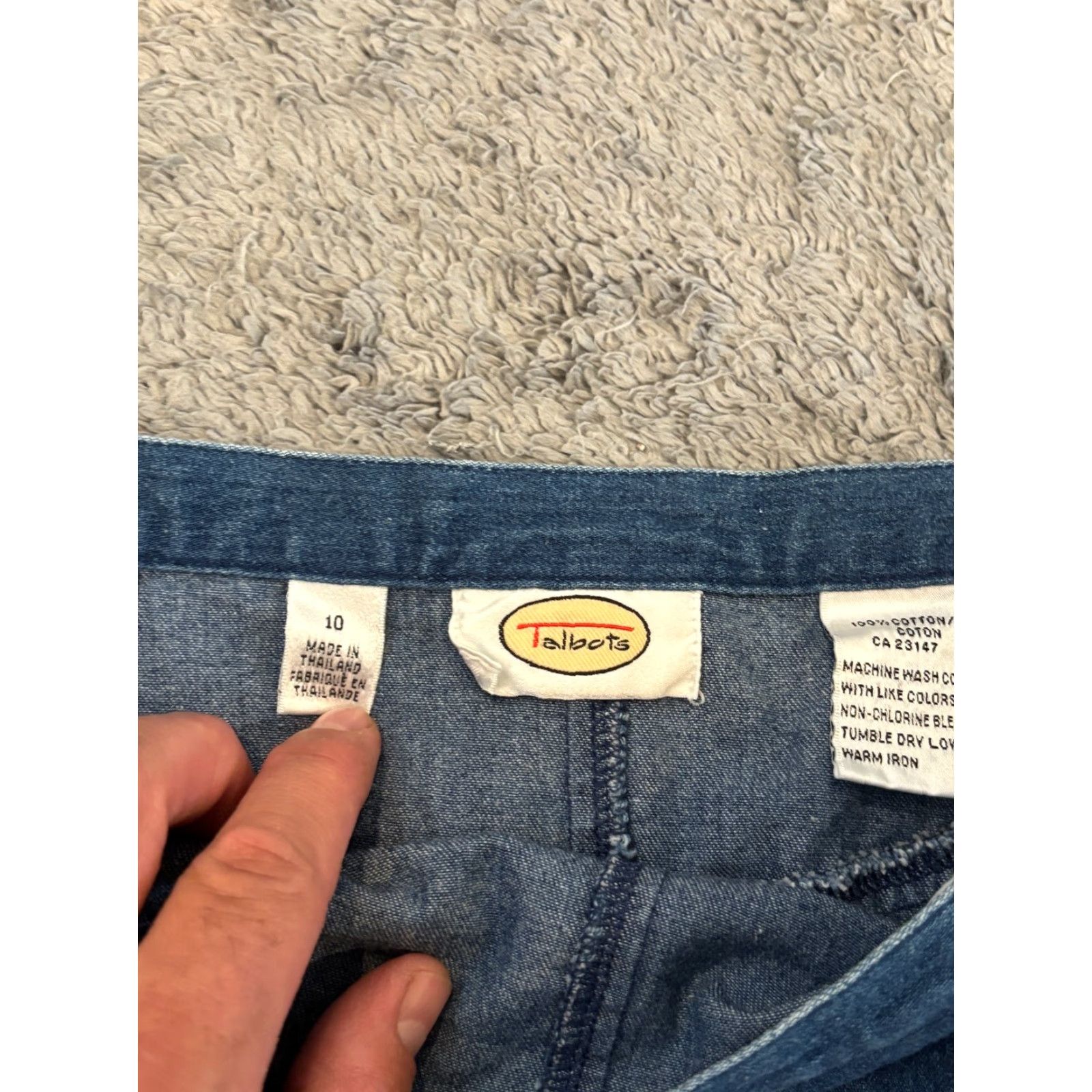 Talbots Talbots Denim Skirt Womens 10 Medium Wash Blue Denim Side Zip Career Casual Skirt Midi Size 32" / US 10 / IT 46 - 2 Thumbnail