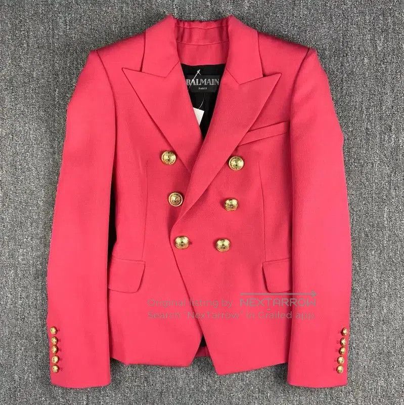 Balmain Balmain Women's Fuchsia Cotton Jacket . Size S / US 4 / IT 40 - 1 Thumbnail