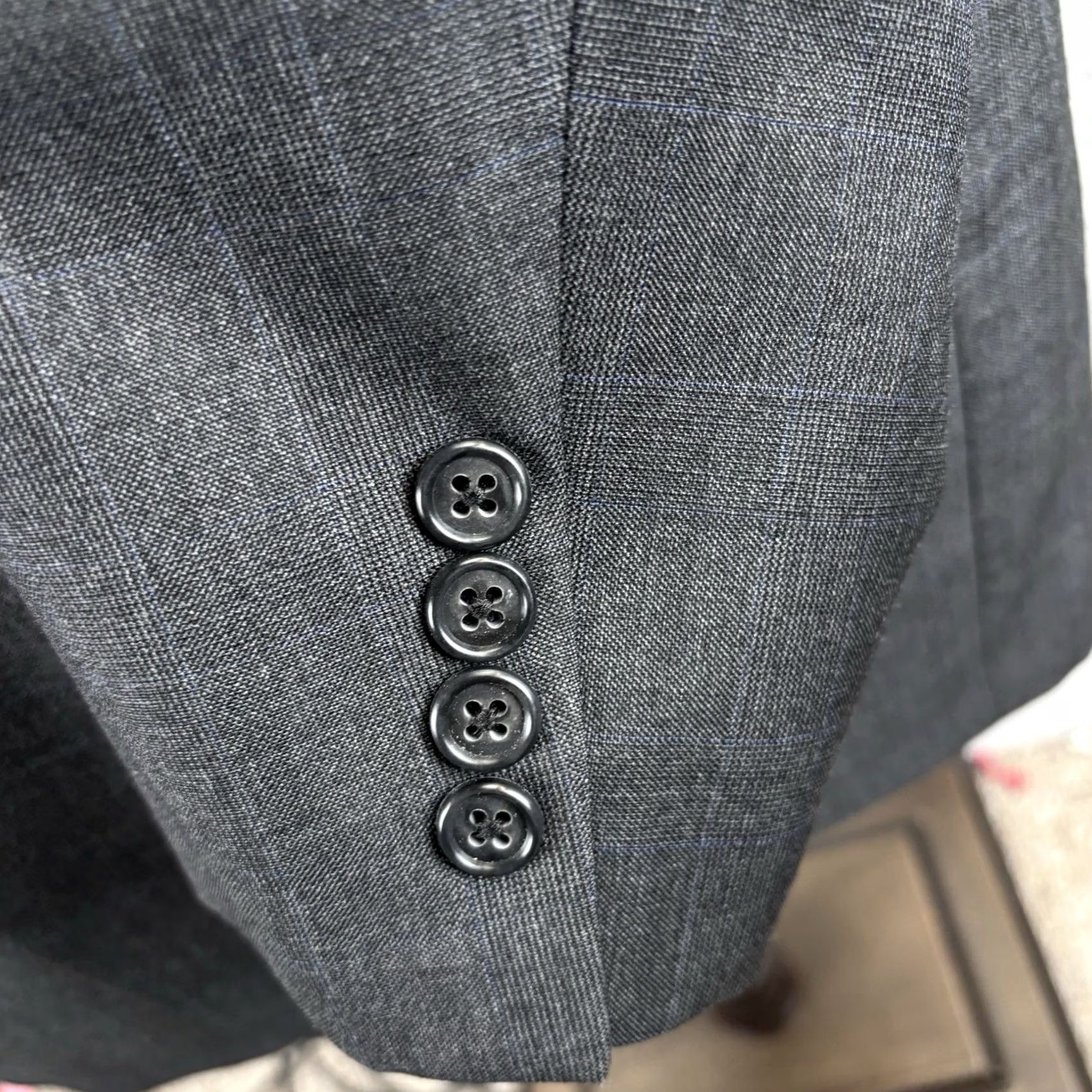 Jack Victor Jack Victor Blazer Loro Piana Zelander Men 41L Gray Glen Plaid Sport Coat Jacket Size 42R - 5 Thumbnail