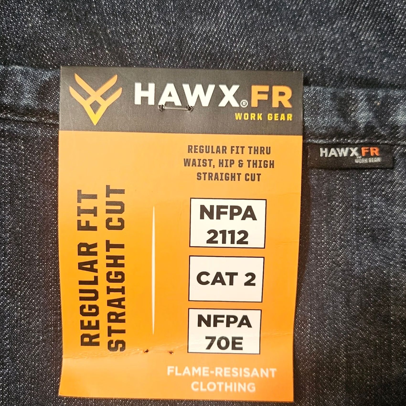 Vintage Hawx Men's Blue Jeans Straight Cut Regular Fit 42x30 Cat2 NFPA 2112 70e Size US 42 / EU 58 - 4 Thumbnail