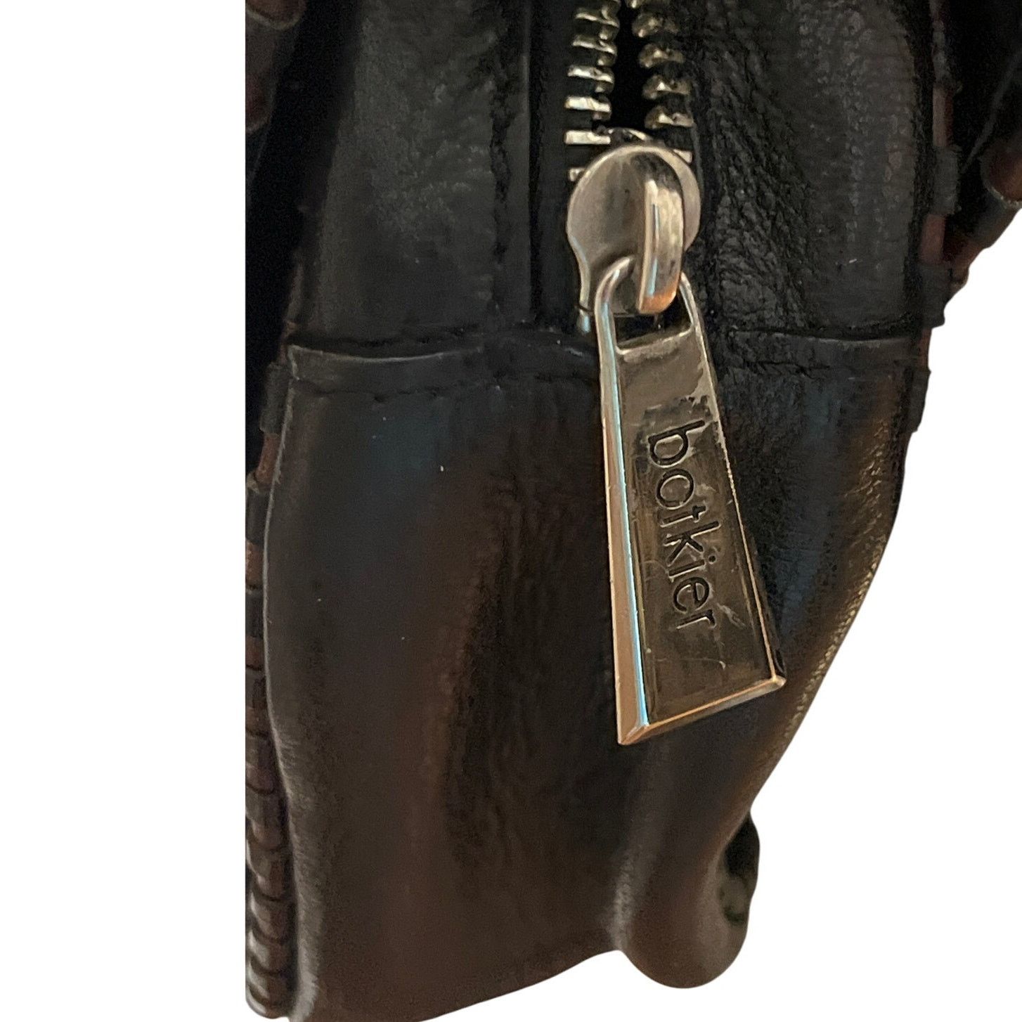 Vintage Botkier black leather crossbody bag brown trim Flap closure Size ONE SIZE - 7 Thumbnail