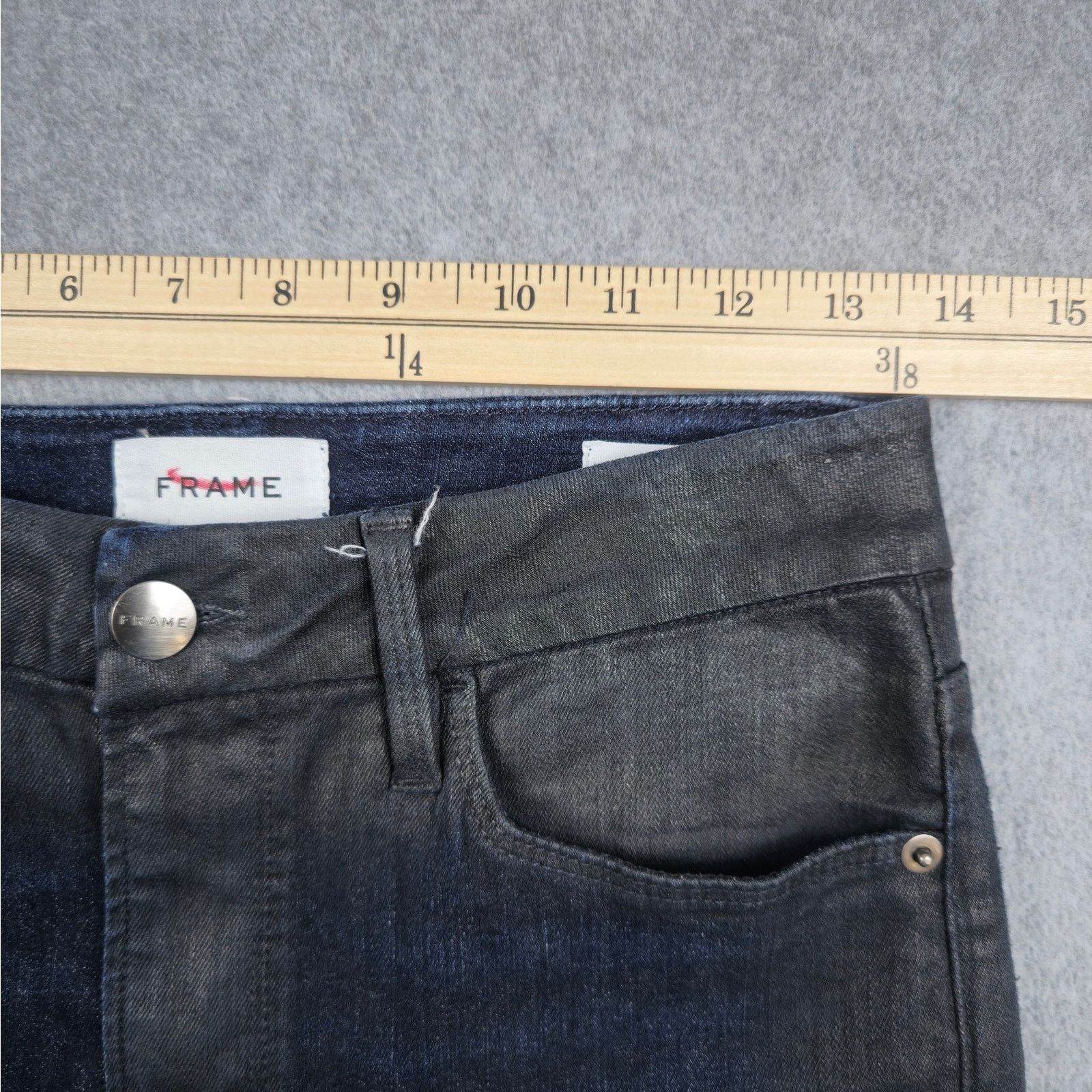 Frame Frame 29 Epicure Black Coated Le Crop Mini Boot Jean LCMB899 Size 28" / US 6 / IT 42 - 15 Thumbnail
