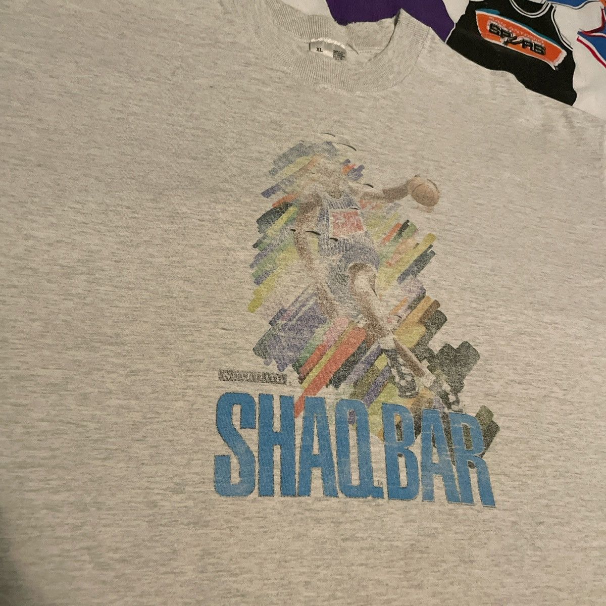 NBA × Vintage Vintage 90s NBA Shaquille O’Neal Bar Basketball Tee Size US XL / EU 56 / 4 - 3 Thumbnail