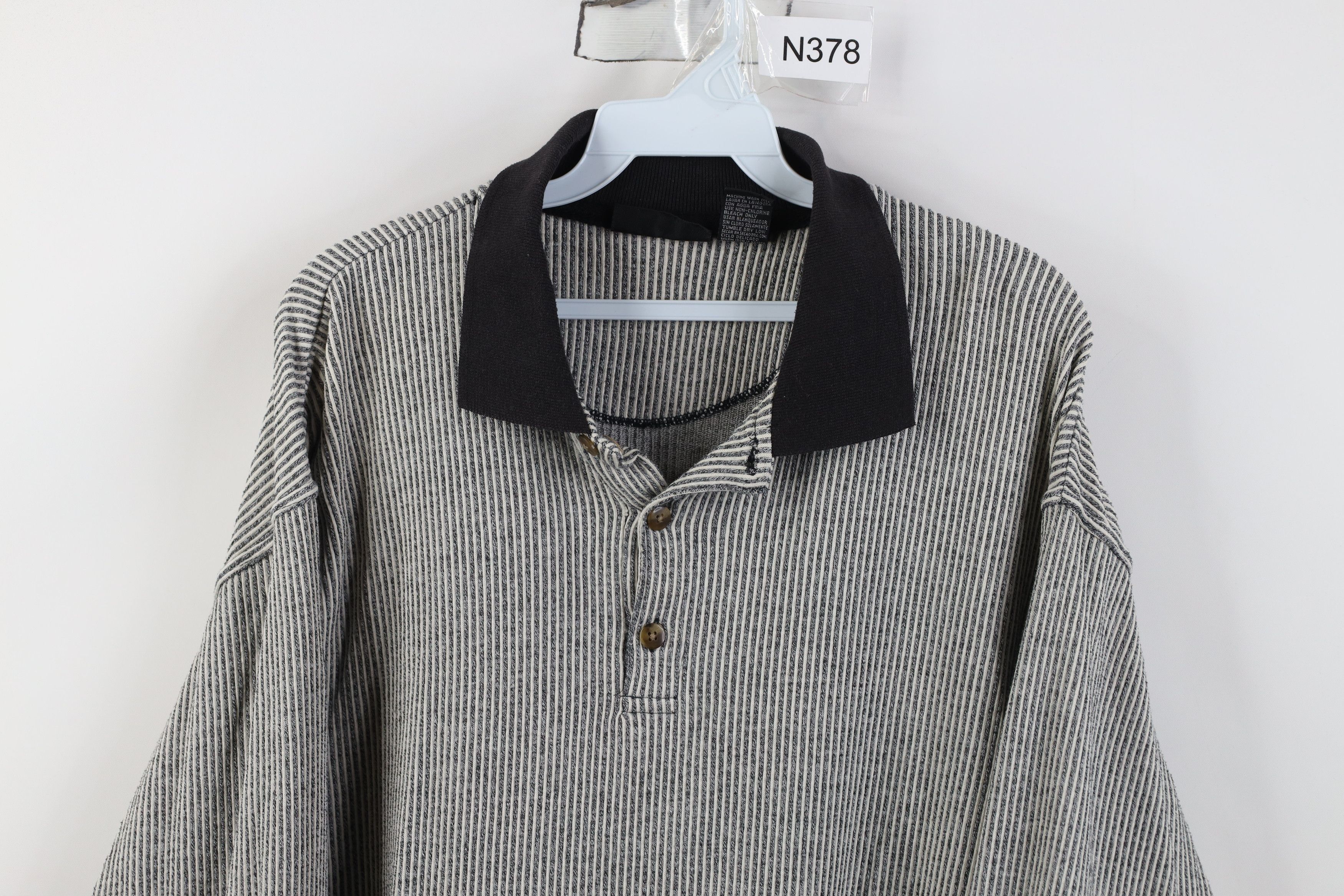 Vintage Vintage 90s Streetwear Knit Long Sleeve Rugby Polo Shirt Size US XL / EU 56 / 4 - 2 Thumbnail