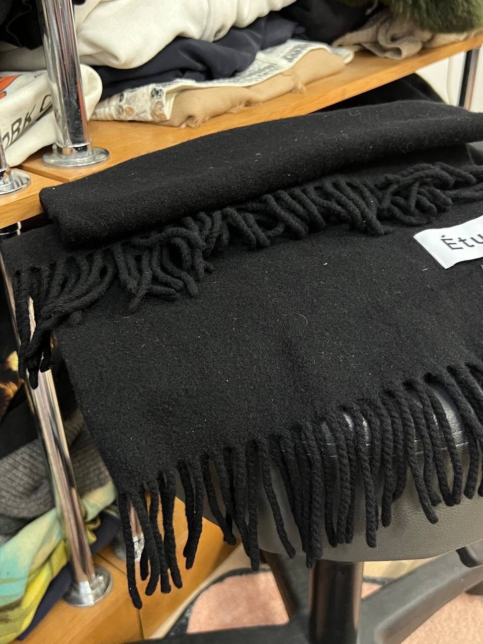 Etudes Etudes Magnolia Scarf Black Wool Lux Size ONE SIZE - 2 Thumbnail