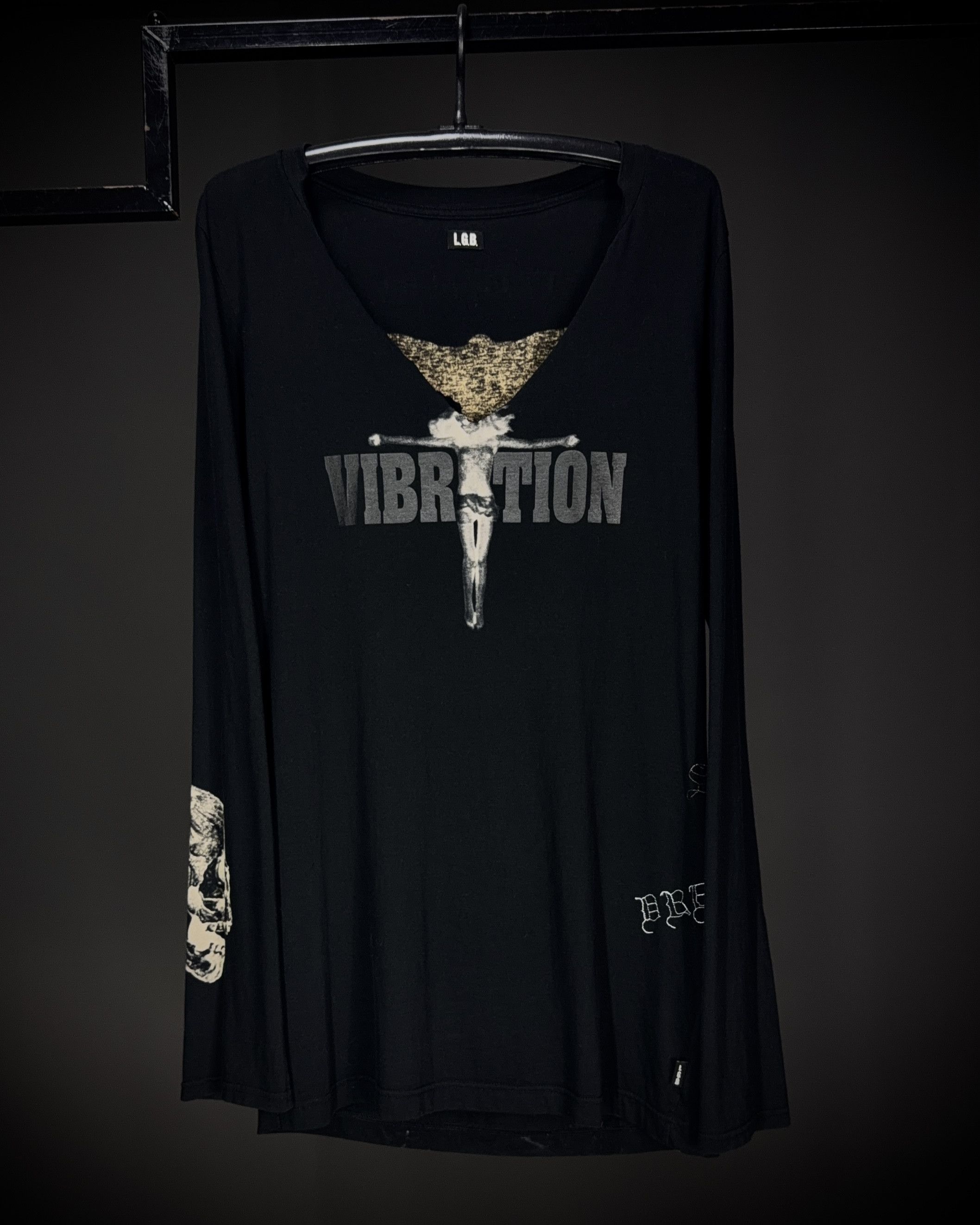 Le Grande Bleu (L.G.B.) L.G.B. Message-4 Vibration V-Neck Long Sleeve Tees Size US M / EU 48-50 / 2 - 1 Thumbnail