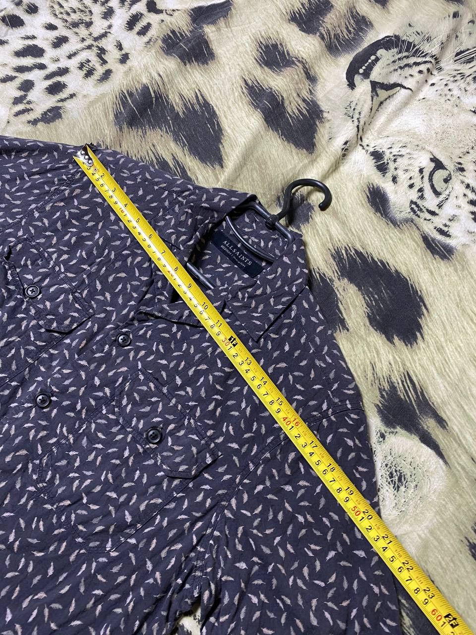 Allsaints × Vintage AllSaints Short Sleeve Abstract Print Button Up Down Shirt Size US M / EU 48-50 / 2 - 12 Thumbnail