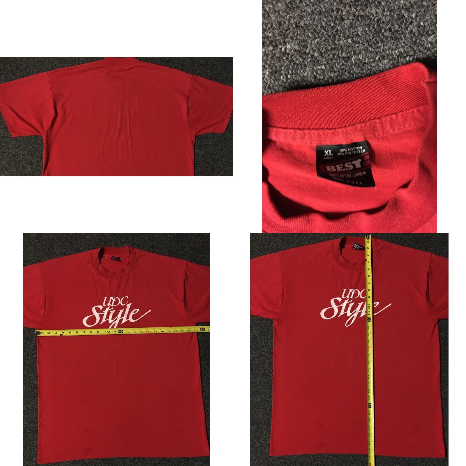 Vintage VINTAGE UDC Style Faded Shirt XL Red Men T-Shirt Short Sleeve 90s 80s College Grunge USA Shirt Size US XL / EU 56 / 4 - 8 Thumbnail