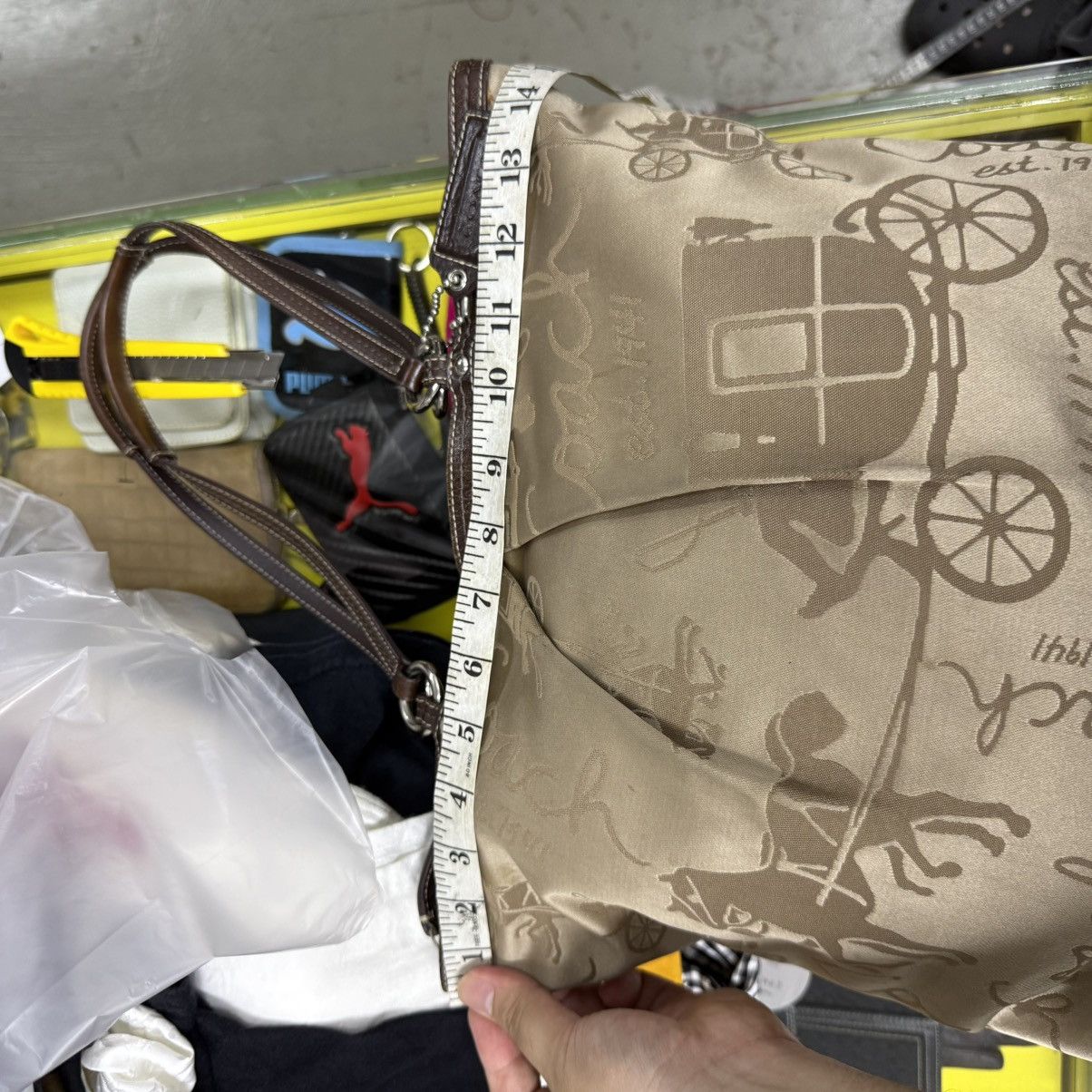 Coach Coach Vintage Horse and Carriage Print Hermes Style Handbag Size ONE SIZE - 8 Thumbnail