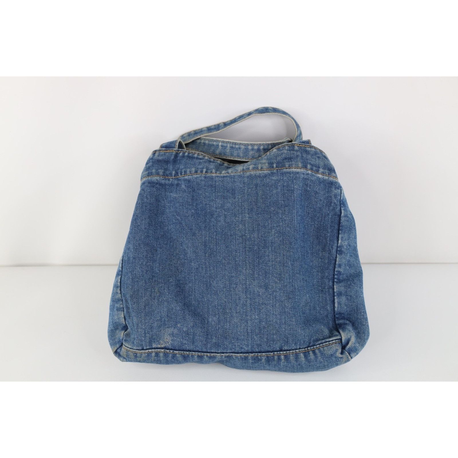 Vintage Vintage 90s Babydoll Streetwear Denim Jean Handled Purse Bag Size ONE SIZE - 4 Thumbnail