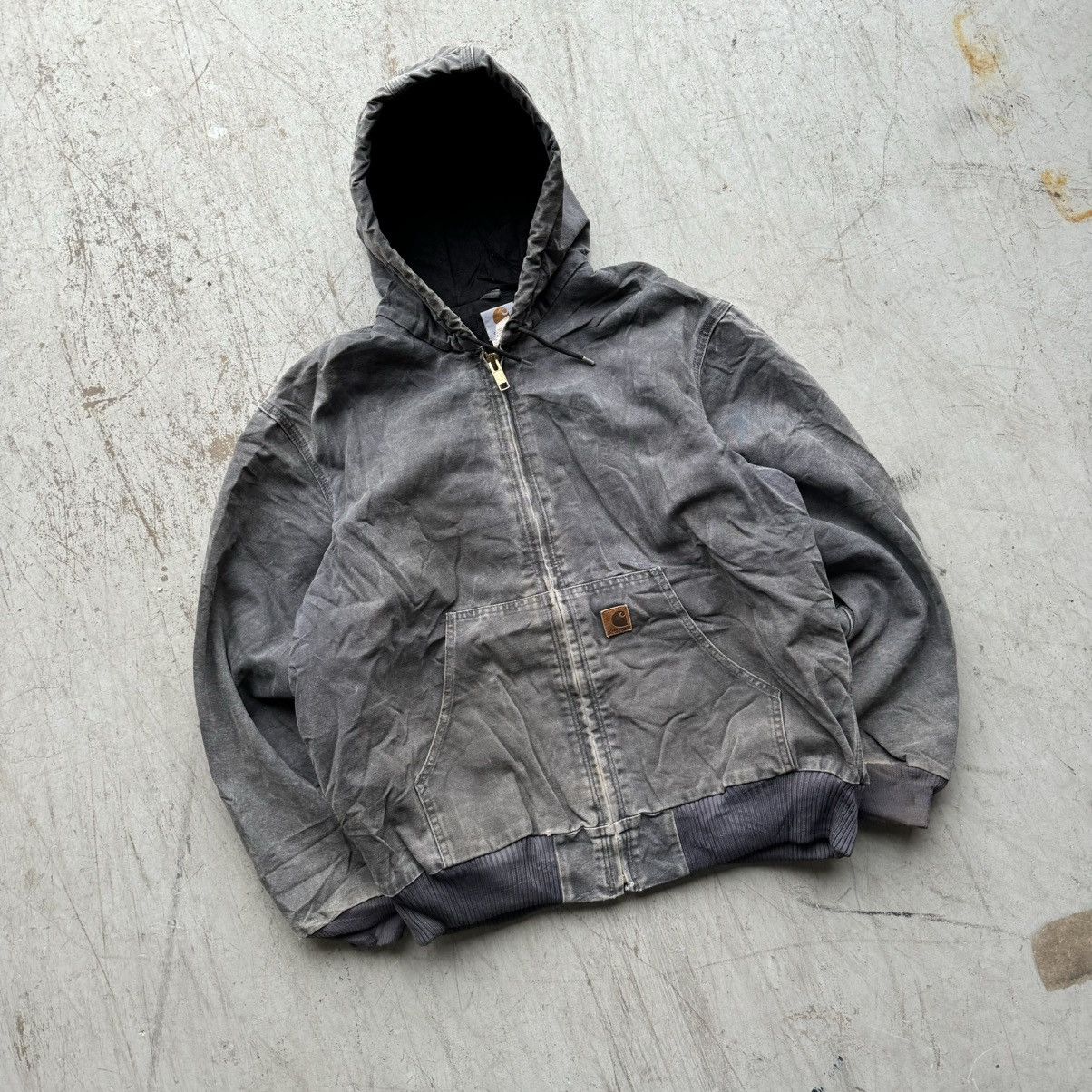 Carhartt × Vintage Carhartt 90’s Vintage J130 Jacket Navy Faded Hooded Size US XL / EU 56 / 4 - 2 Thumbnail
