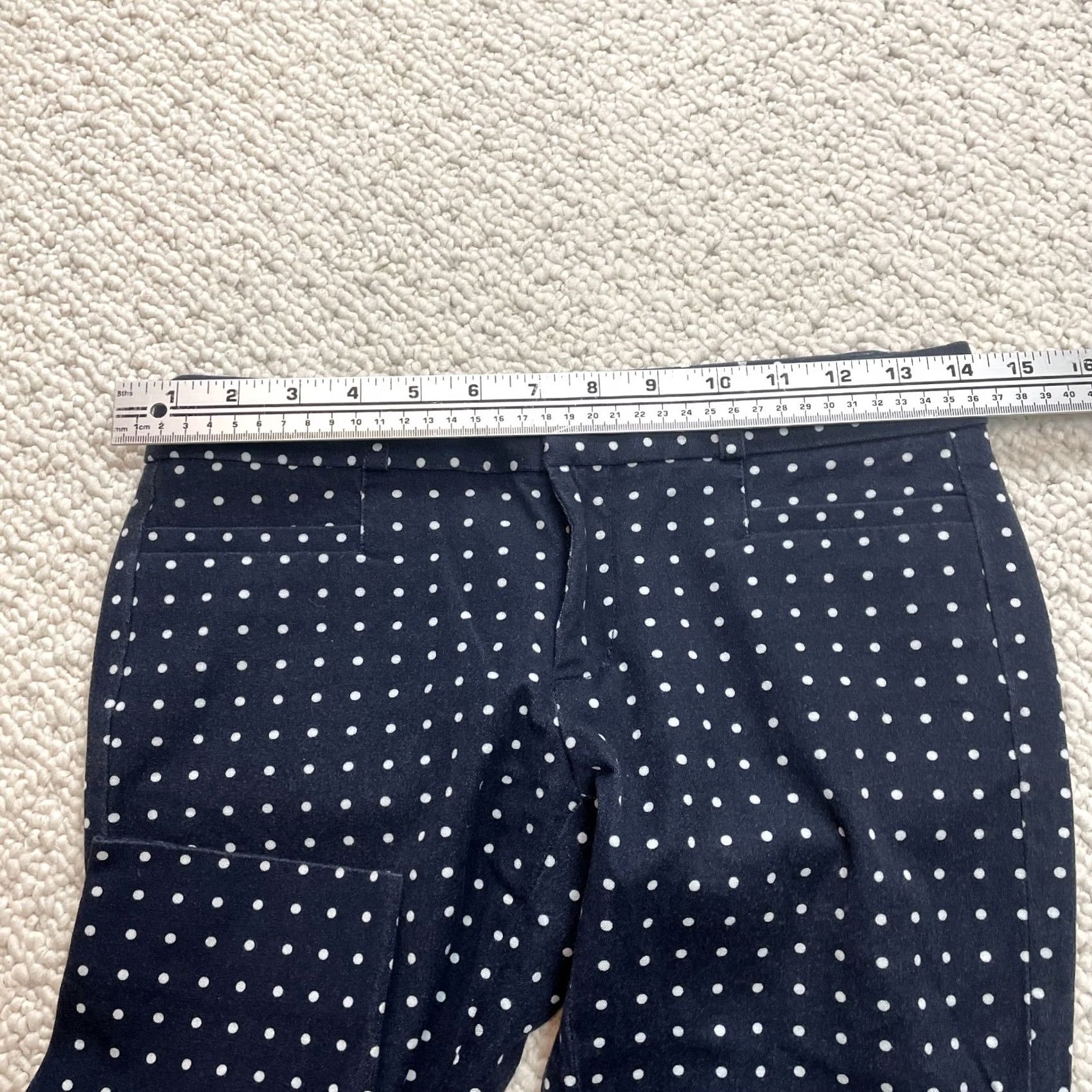 Banana Republic Banana Republic Sloan Pants Womens 0 Petite Navy Blue Polka Dot Ankle 28x25 Pants Girls? Size 28" / US 6 / IT 42 - 5 Thumbnail