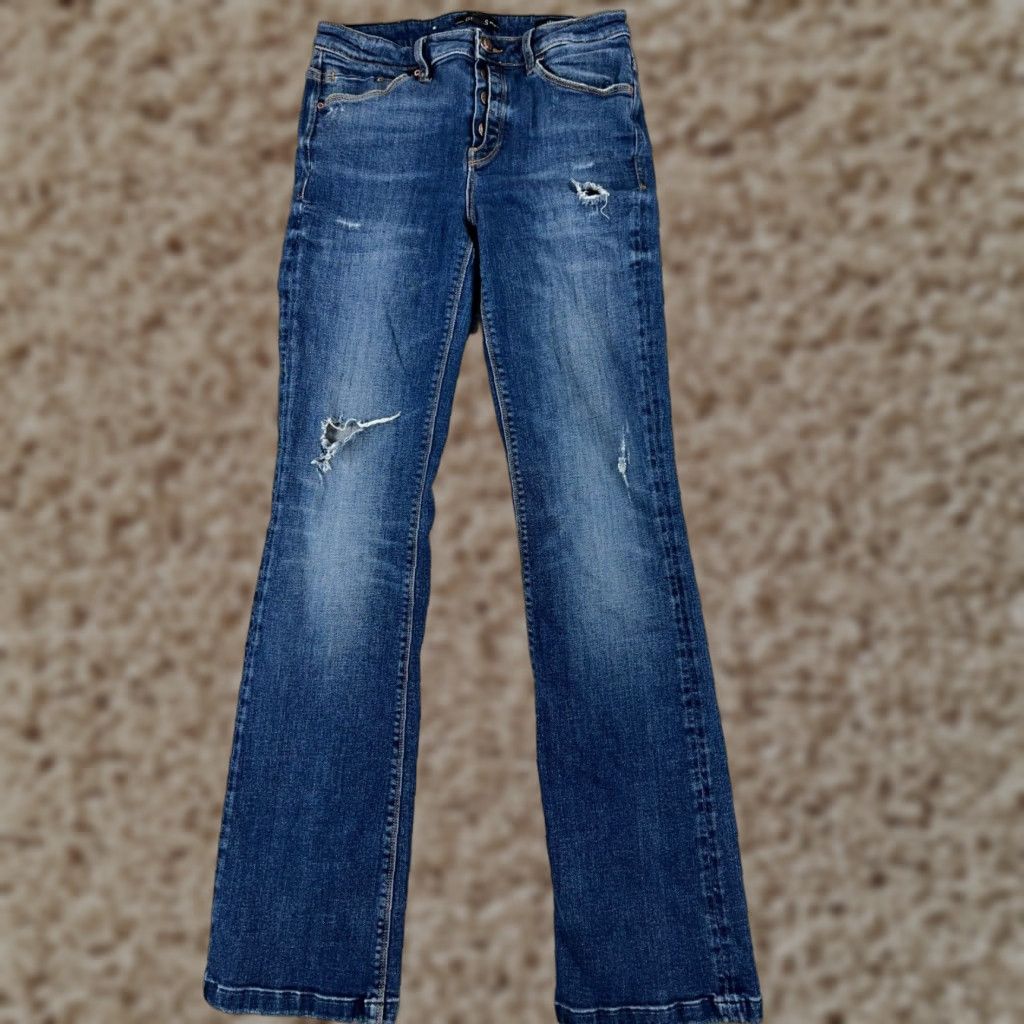 Guess Guess Jeans Womens 27 Blue Denim Boot Cut Mid Rise Cotton 26x32 Size 27" / US 4 / IT 40 - 1 Thumbnail