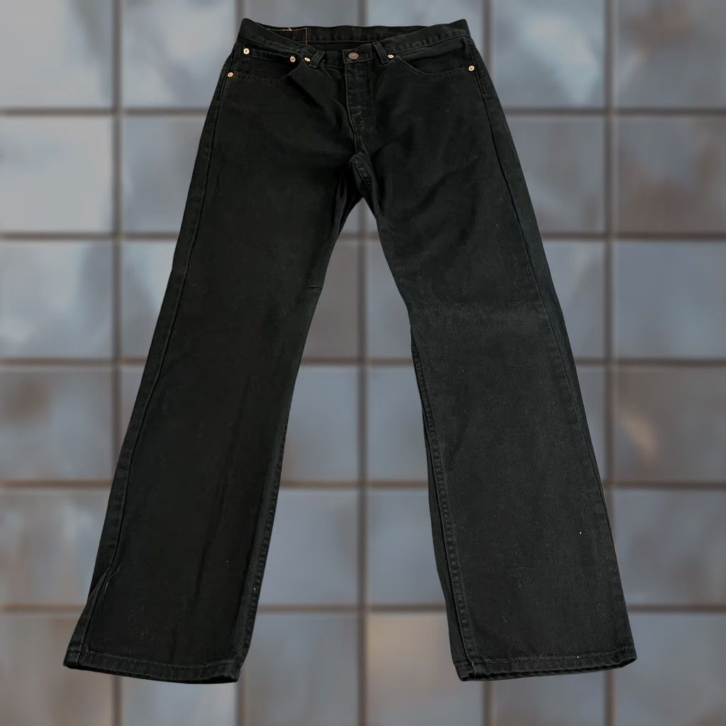 Levi's Levi's 751 Jeans Regular Straight 33 Black Vintage 100% Cotton Zip Mens Size US 33 - 1 Thumbnail