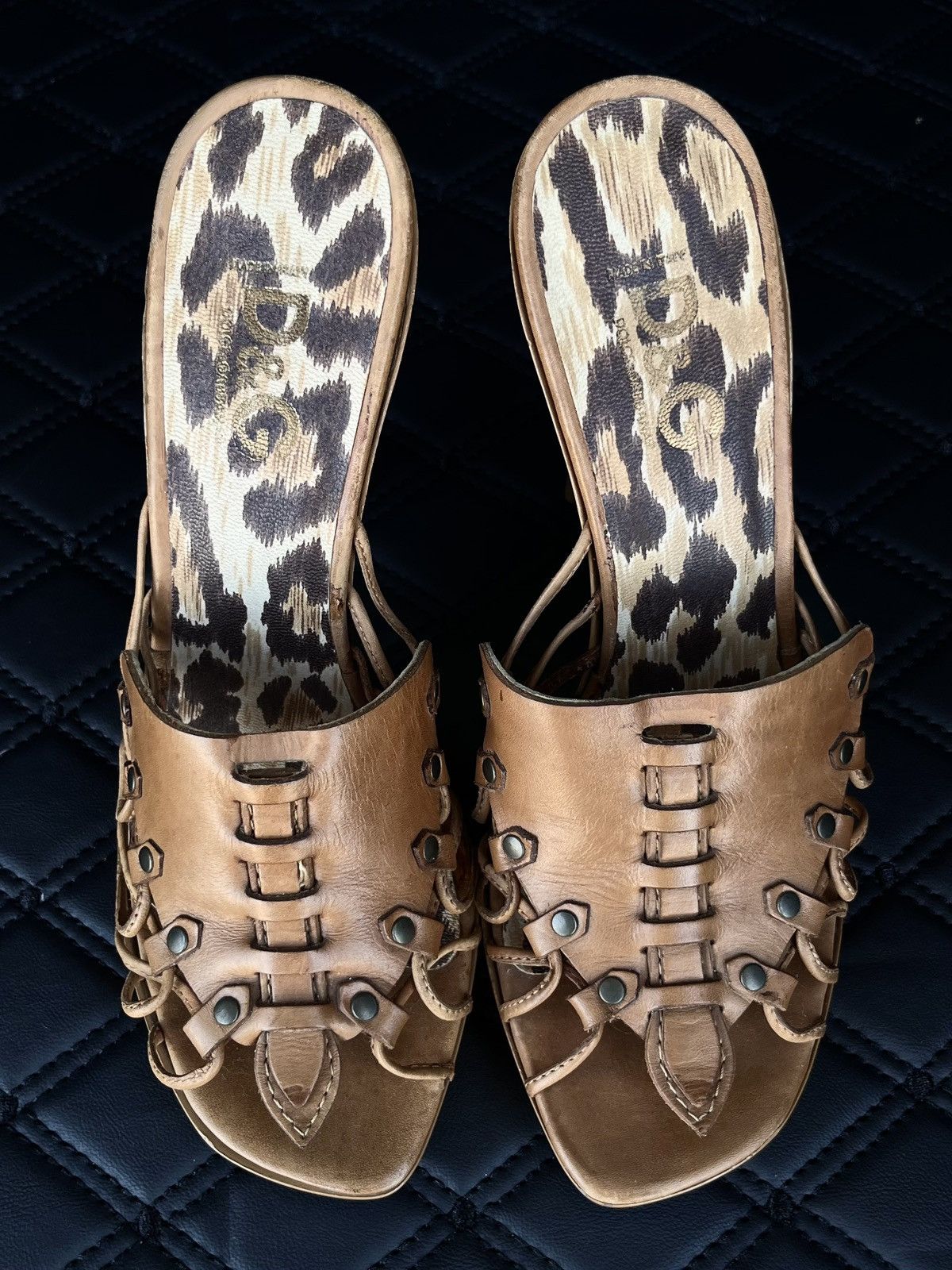 Dolce & Gabbana 2000s Dolce&Gabbana Leopard High Heel Mules Size US 7 / IT 37 - 4 Thumbnail