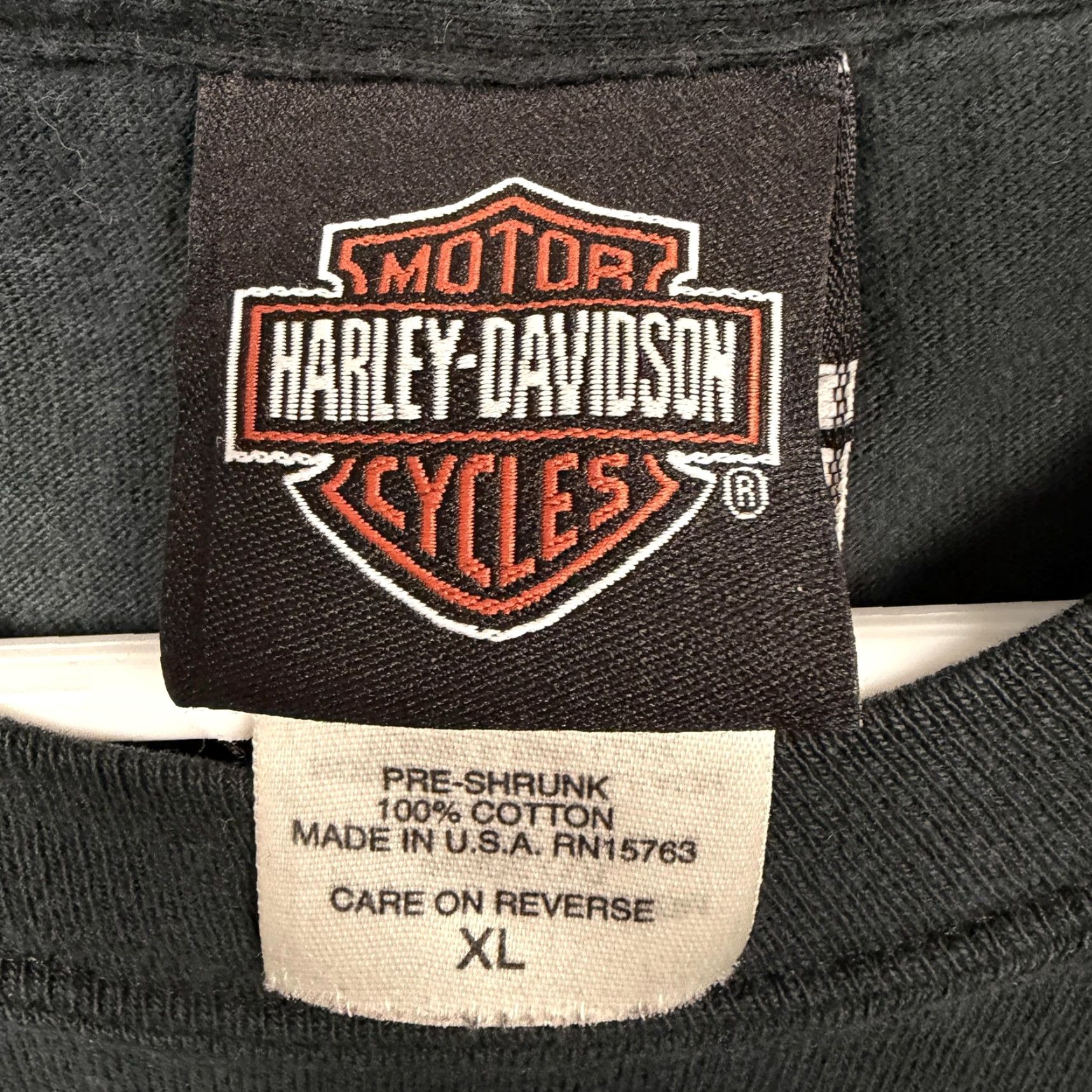 Harley Davidson VINTAGE Harley-Davidson Shirt XL Black Blocker's Parryville PA Biker 90s Grunge Size US XL / EU 56 / 4 - 4 Thumbnail