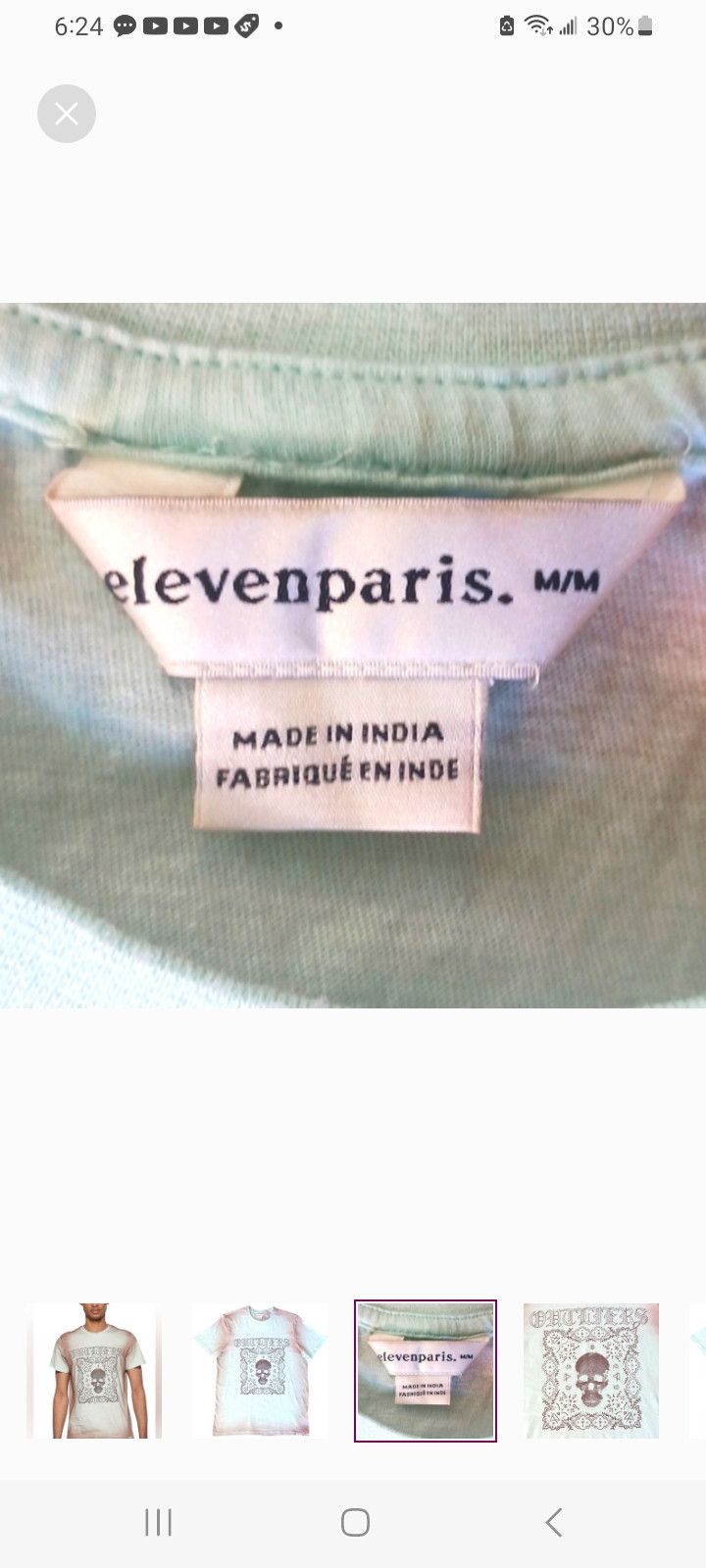 Eleven Paris Eleven Paris Knit Spray T-Shirt (ICY MORN SPRAY) Size US M / EU 48-50 / 2 - 3 Thumbnail