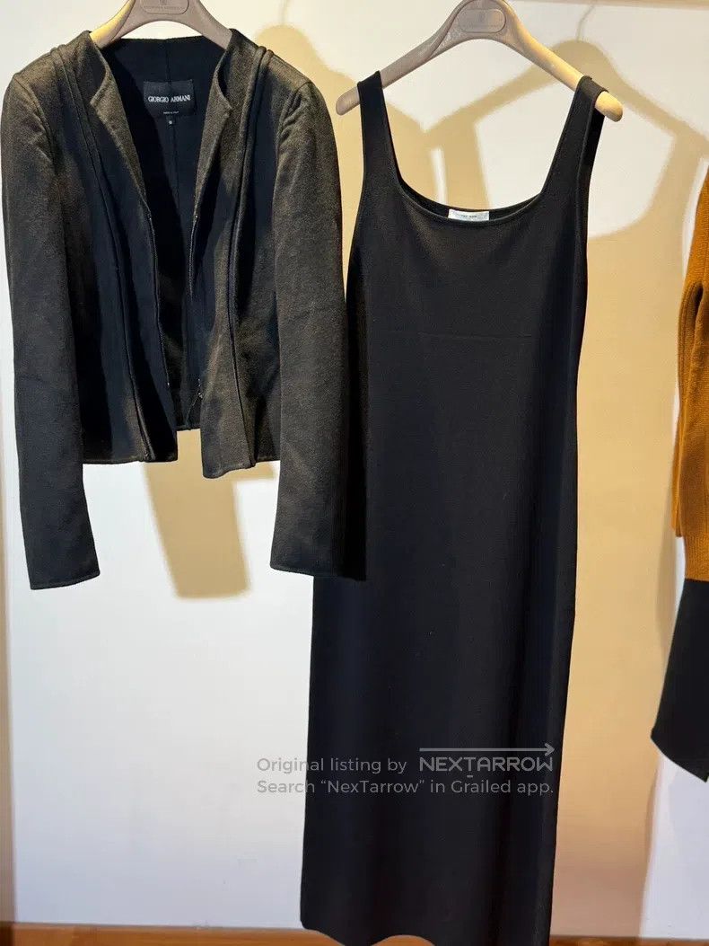 The Row The Row Black knitted square-neck dress Size S / US 4 / IT 40 - 1 Thumbnail