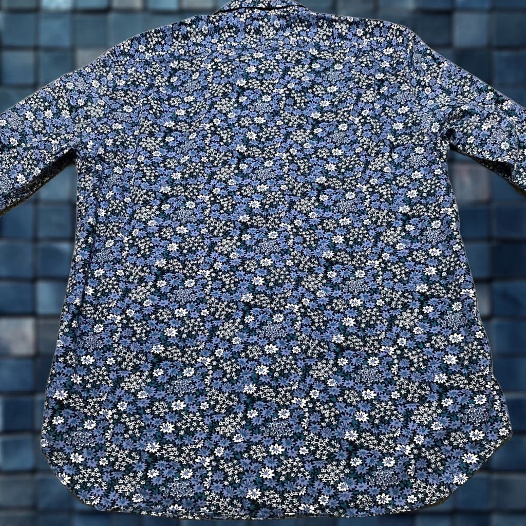 J.Crew J. Crew Mens Large Blue Floral Long Sleeve Button Down Shirt Cotton Stretch Size US L / EU 52-54 / 3 - 1 Thumbnail