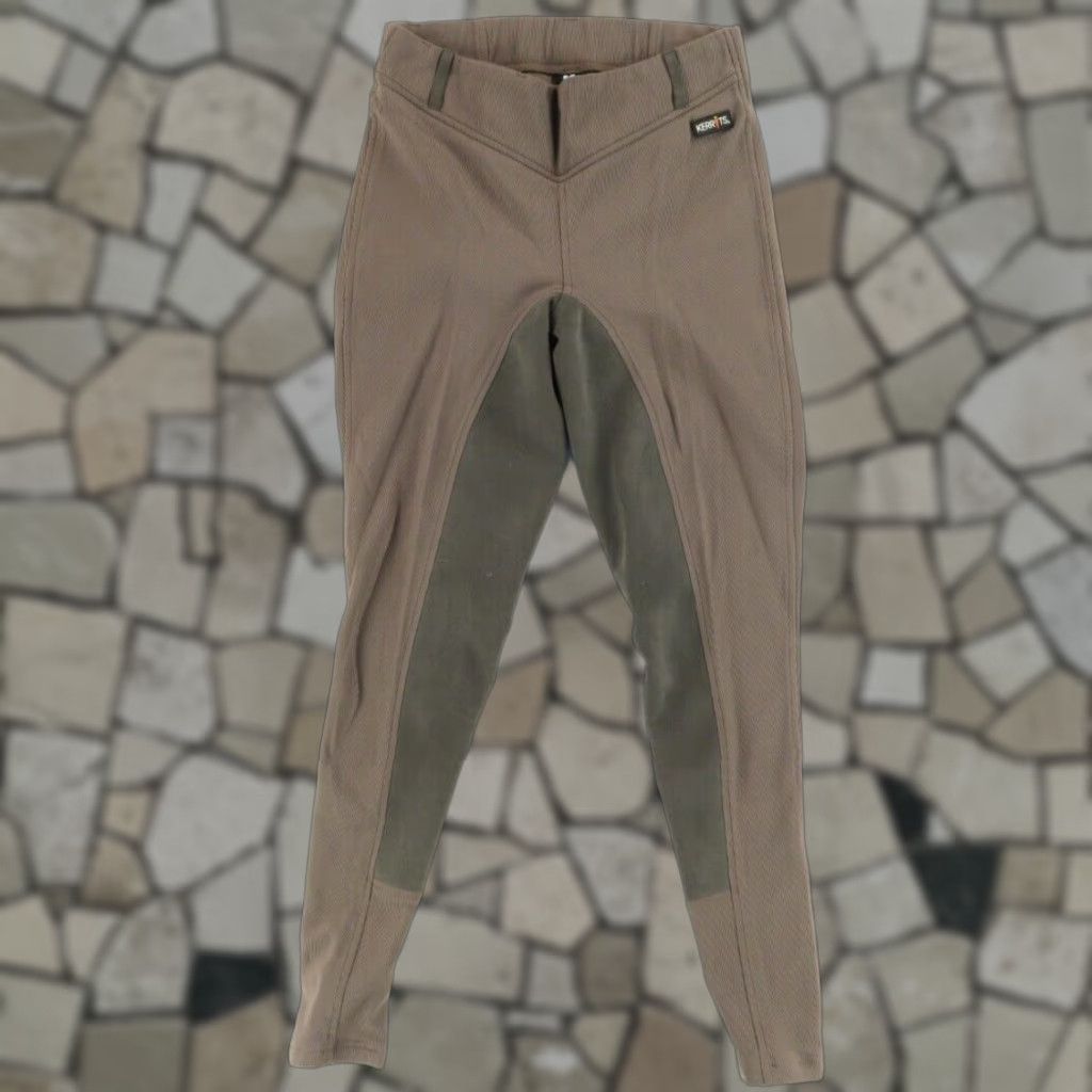 Vintage Kerrits High Stretch Breeches Nylon Woven Leggings Pants Brown Women's M Shirt Slim Fit Indoor Activewear Breeches 27in Inseam 24in Waist Womens Size 32" / US 10 / IT 46 - 1 Thumbnail