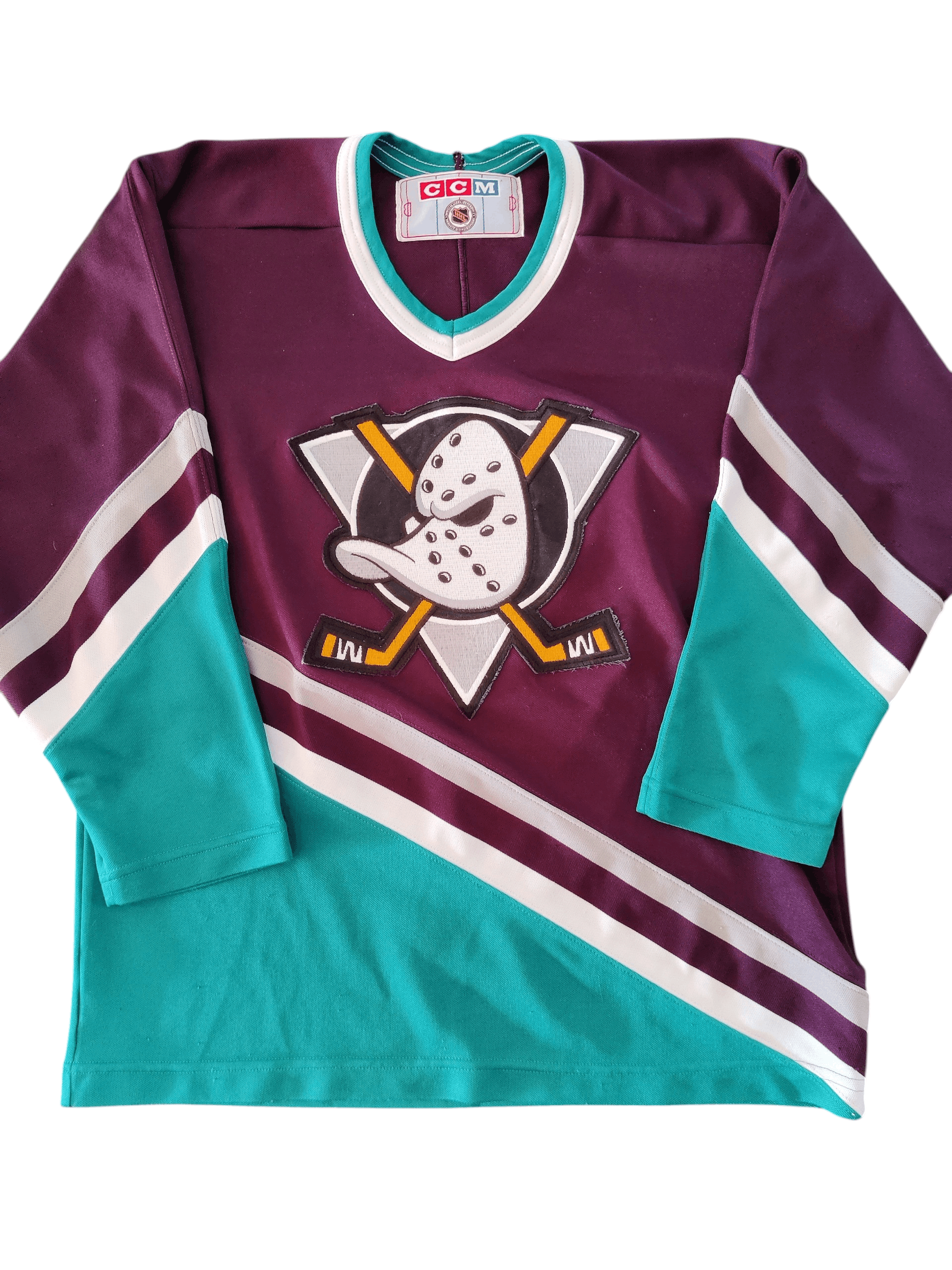 Ccm CCM Mighty Ducks NHL Jersey Vintage 90s Eggplant S Size US S / EU 44-46 / 1 - 1 Thumbnail