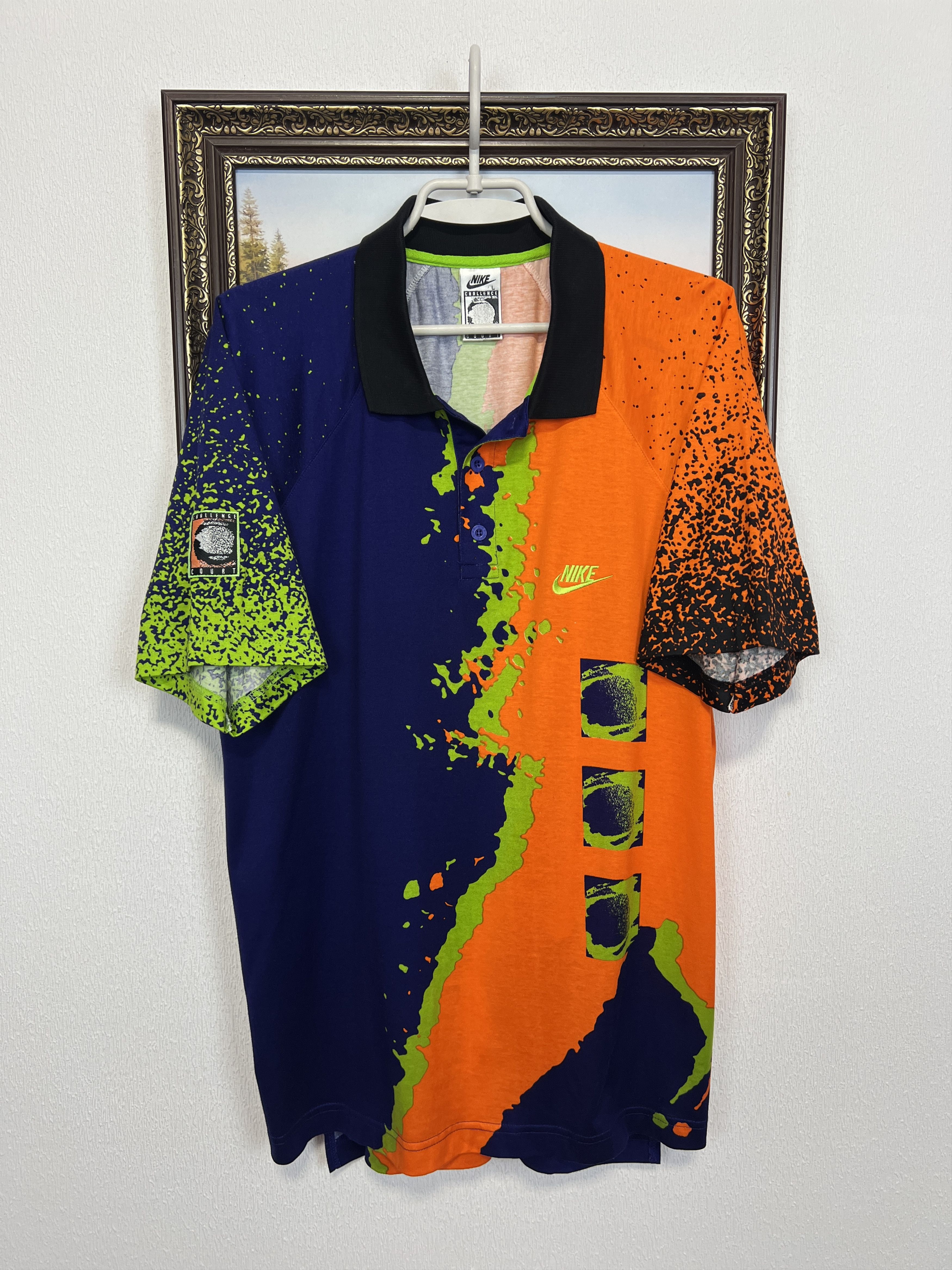 Nike Nike Challenge Court Andre Agassi Polo Shirt Tennis Jersey Size US L / EU 52-54 / 3 - 1 Thumbnail