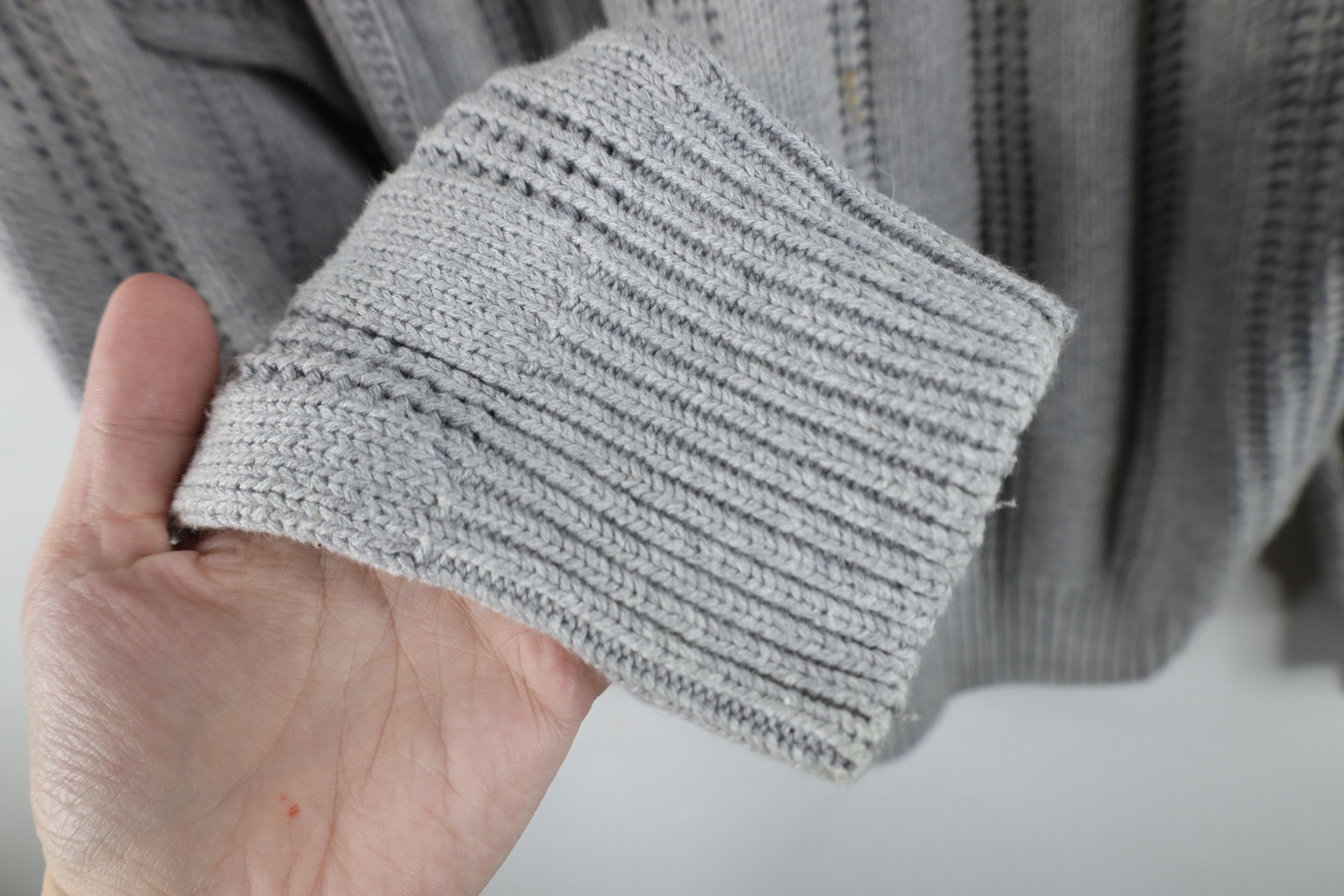 Vintage Vintage 90s Streetwear Blank Cotton Ribbed Knit Sweater Size US M / EU 48-50 / 2 - 10 Thumbnail