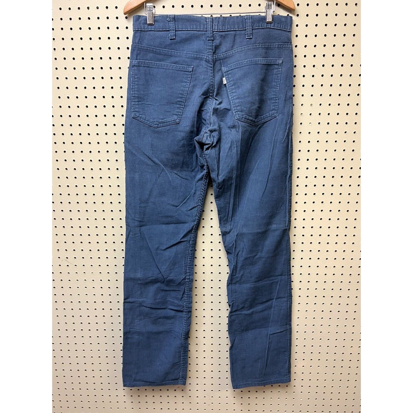 Levi's VINTAGE Levi's 519 Pants Mens 32x34 Corduroy Gray Blue White Tab Regular Straight 5-Pocket Jeans 80s Retro Classic Mens Size US 32 / EU 48 - 3 Thumbnail