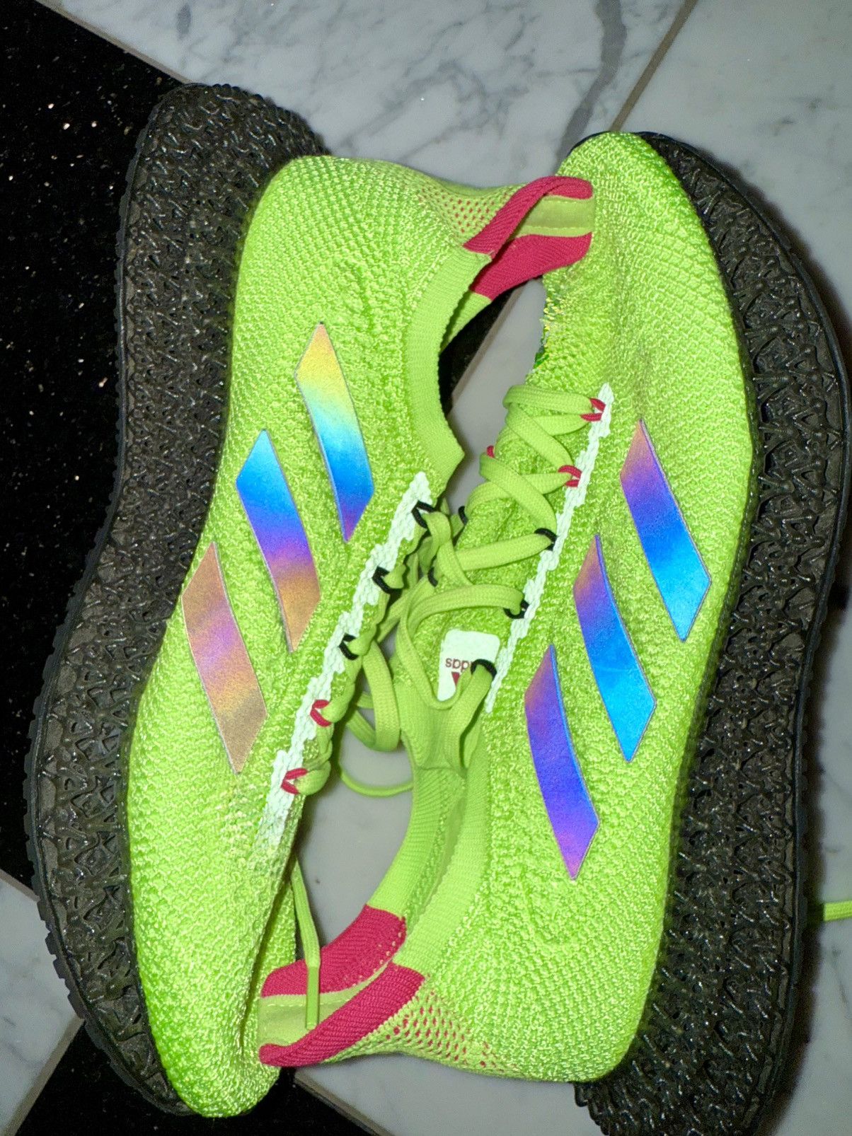 Adidas Reflective neon Green 3D Print runners Size US 9.5 / EU 42-43 - 1 Thumbnail