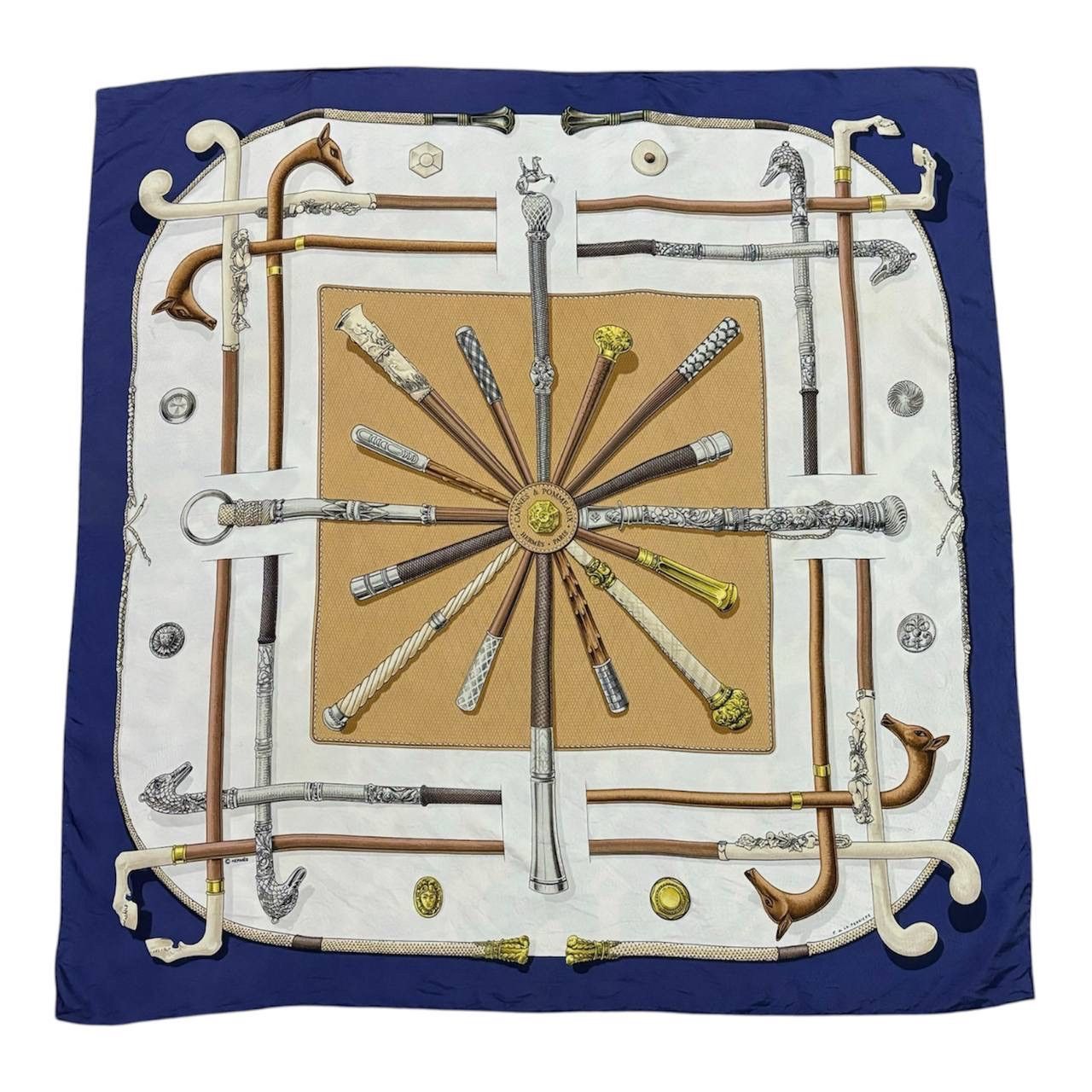 Hermes Vintage Hermes Silk Luxury Scarf Babushka Size ONE SIZE - 1 Thumbnail