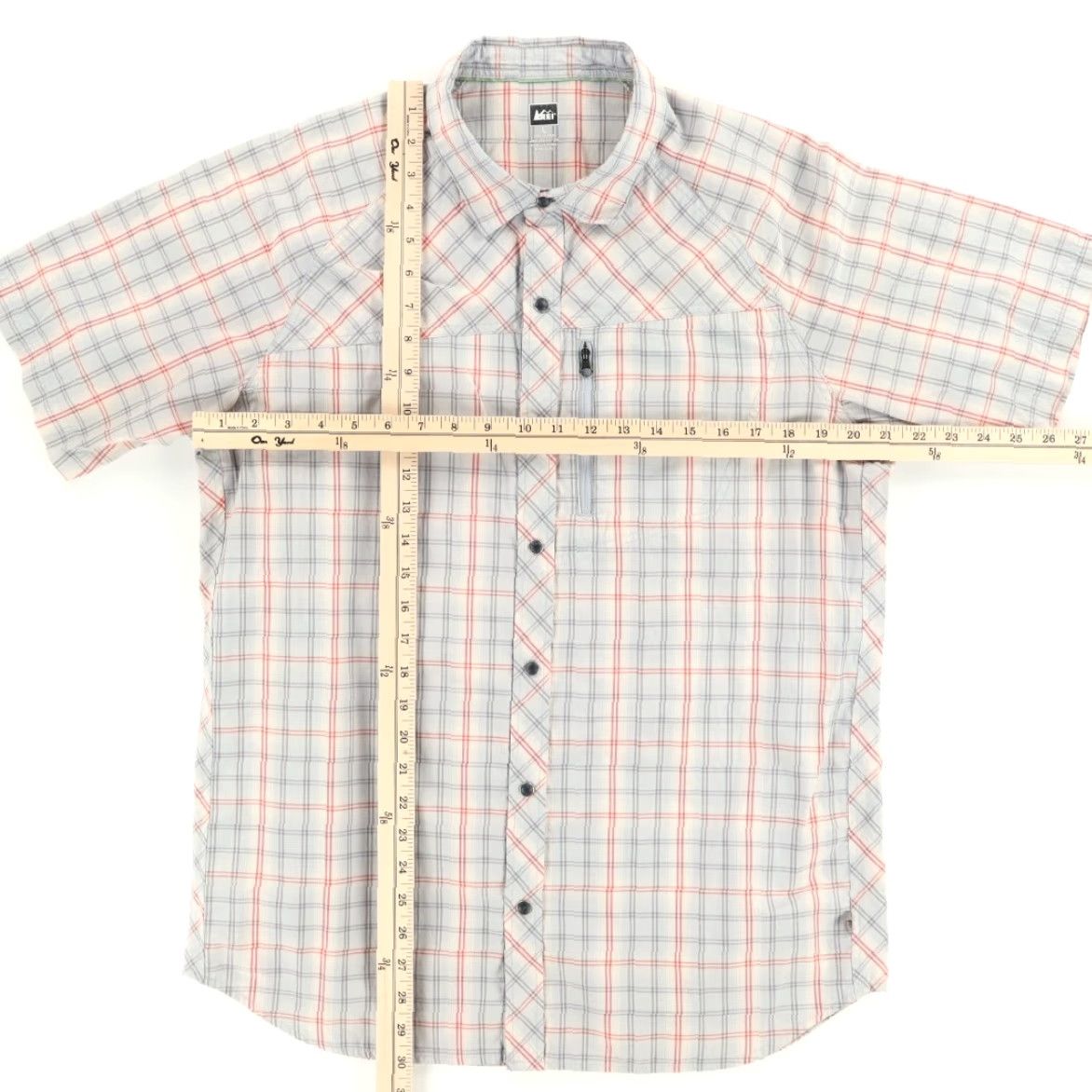 Vintage REI Snap Up Camp Cotton Blend Plaid Shirt Gray Men's L Size US L / EU 52-54 / 3 - 3 Thumbnail
