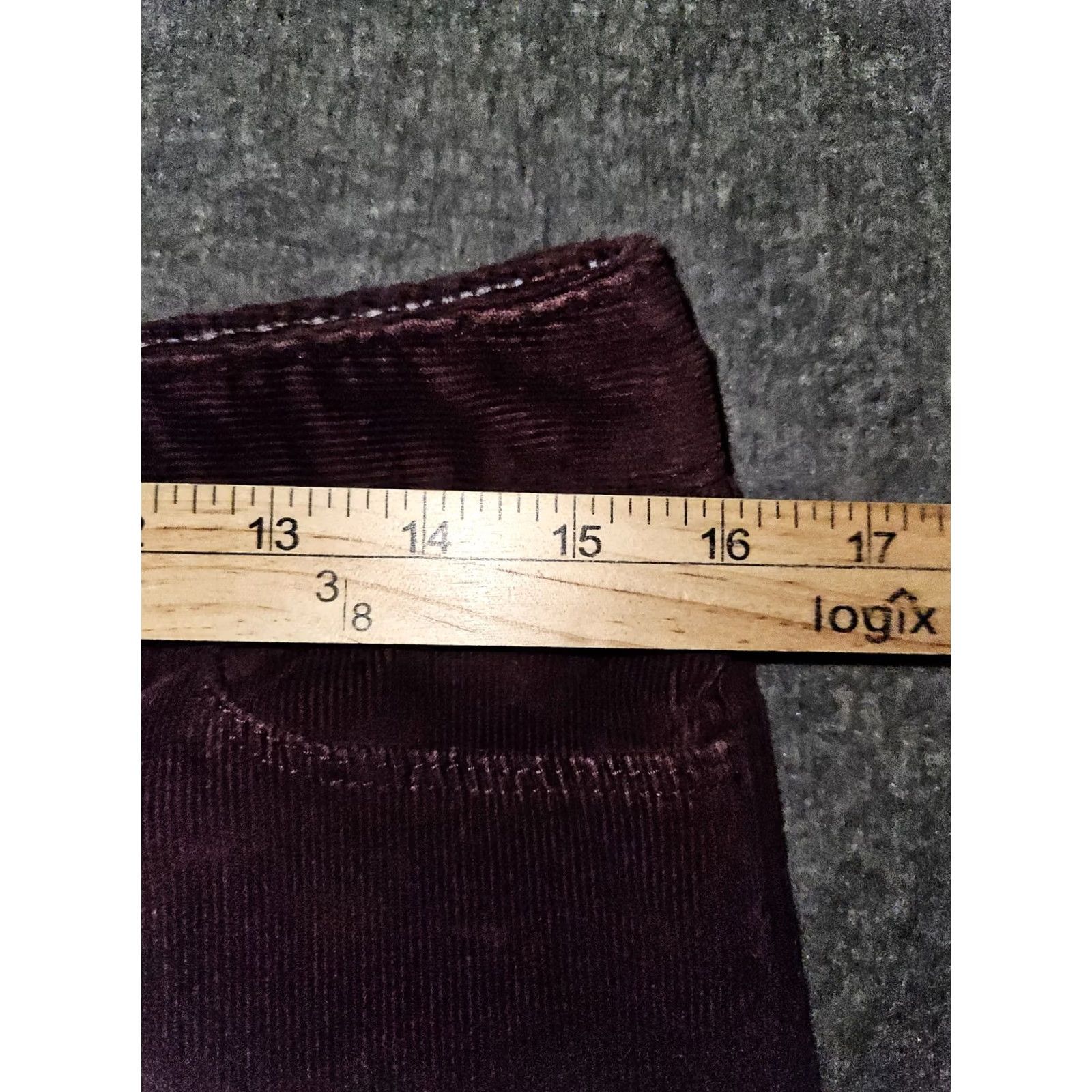 Banana Republic VINTAGE Banana Republic Skinny Corduroy Jeans Women's 28 Maroon Low Rise Stretch Retro 80s Hipster City Preppy Pockets Womens Size 28" / US 6 / IT 42 - 3 Thumbnail